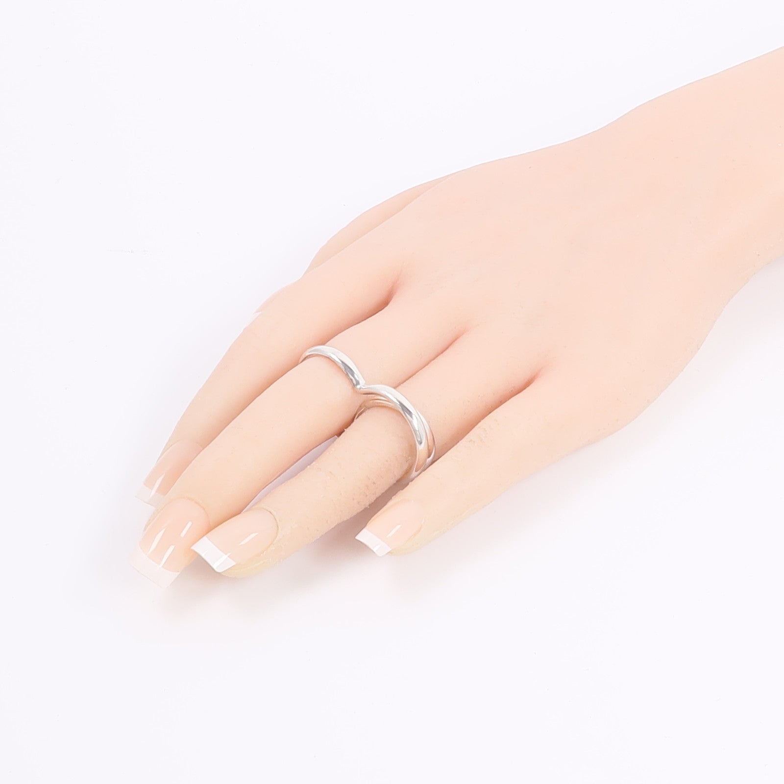 HERMES 925純銀Bague Double Vertige Coeur MM戒指