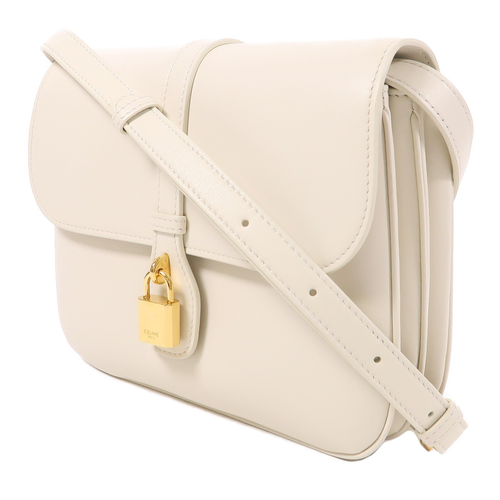 CELINE 牛皮皮革Medium Tabou金扣肩背袋