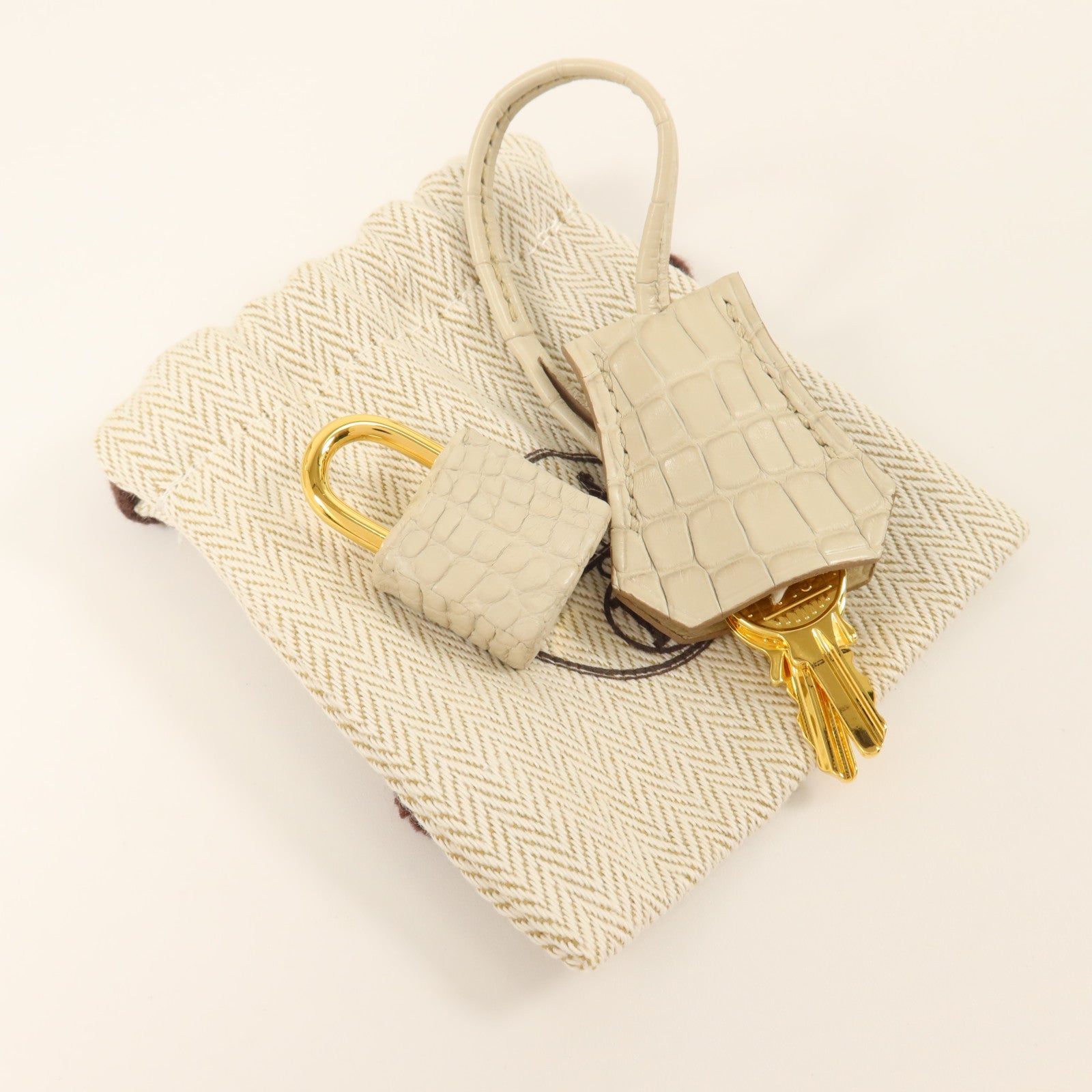 HERMES Alligator Mat皮革Birkin 25金扣手挽袋Beton