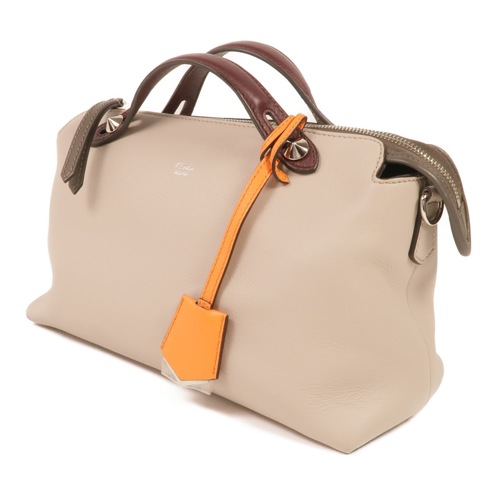 FENDI 牛皮皮革By The Way銀扣手挽肩背兩用袋