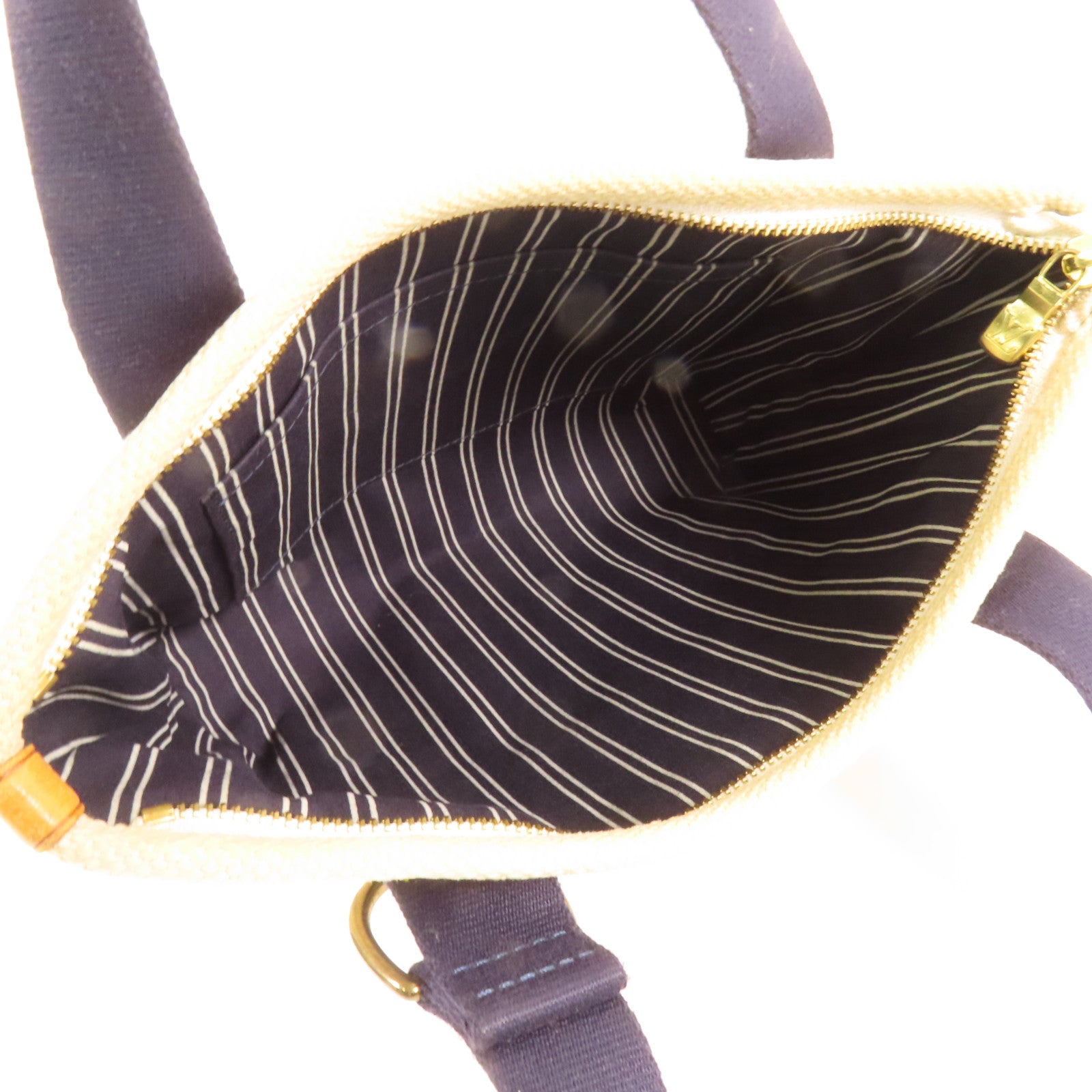 LOUIS VUITTON 帆布Antigua Cabas PM金扣手挽袋