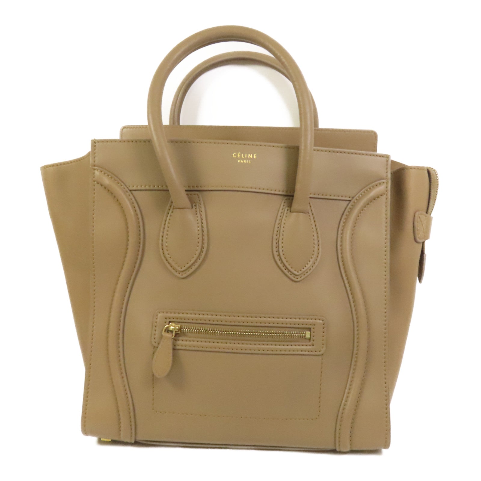 CELINE 牛皮皮革Mini Luggage手挽袋