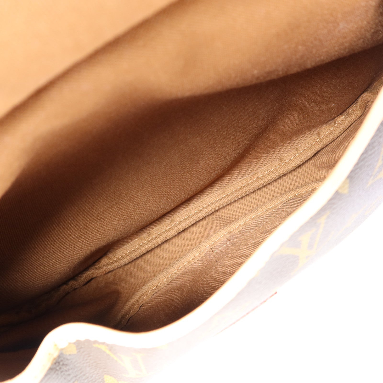 LOUIS VUITTON Monogram Saumur 30金扣肩背袋棕色