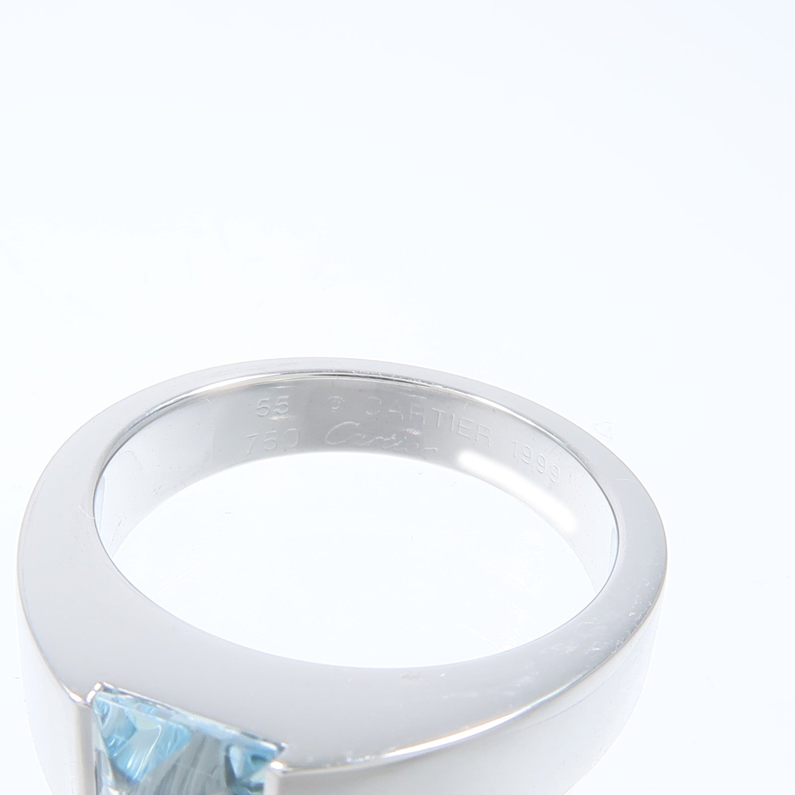 CARTIER 18K白金Tank Ring戒指