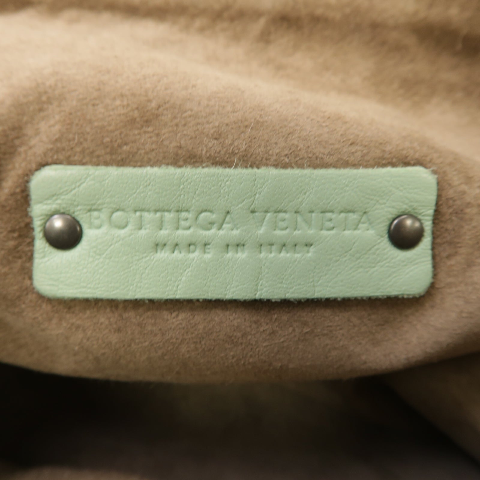 BOTTEGA VENETA 織紋皮革Shoulder Bag銀扣肩背袋綠色