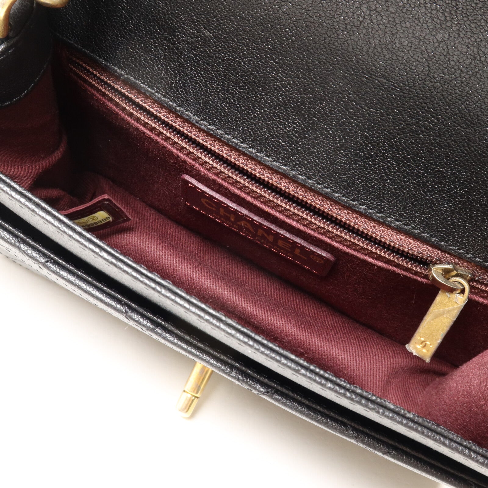 CHANEL 牛皮皮革Front Chain Flap Bag鏈帶肩背袋