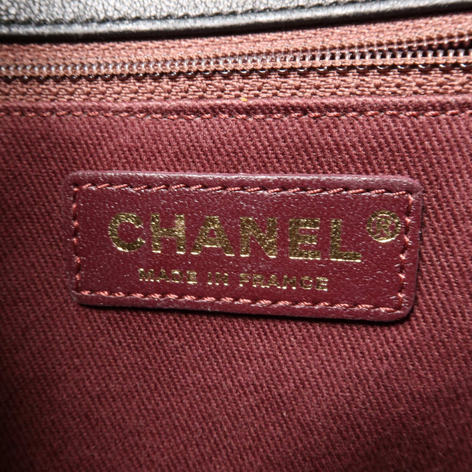 CHANEL 牛皮皮革Front Chain Flap Bag鏈帶肩背袋