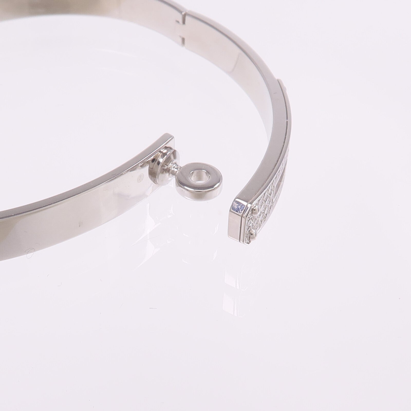 HERMES 18K白金Kelly Bracelet Small Model鑽石手鐲
