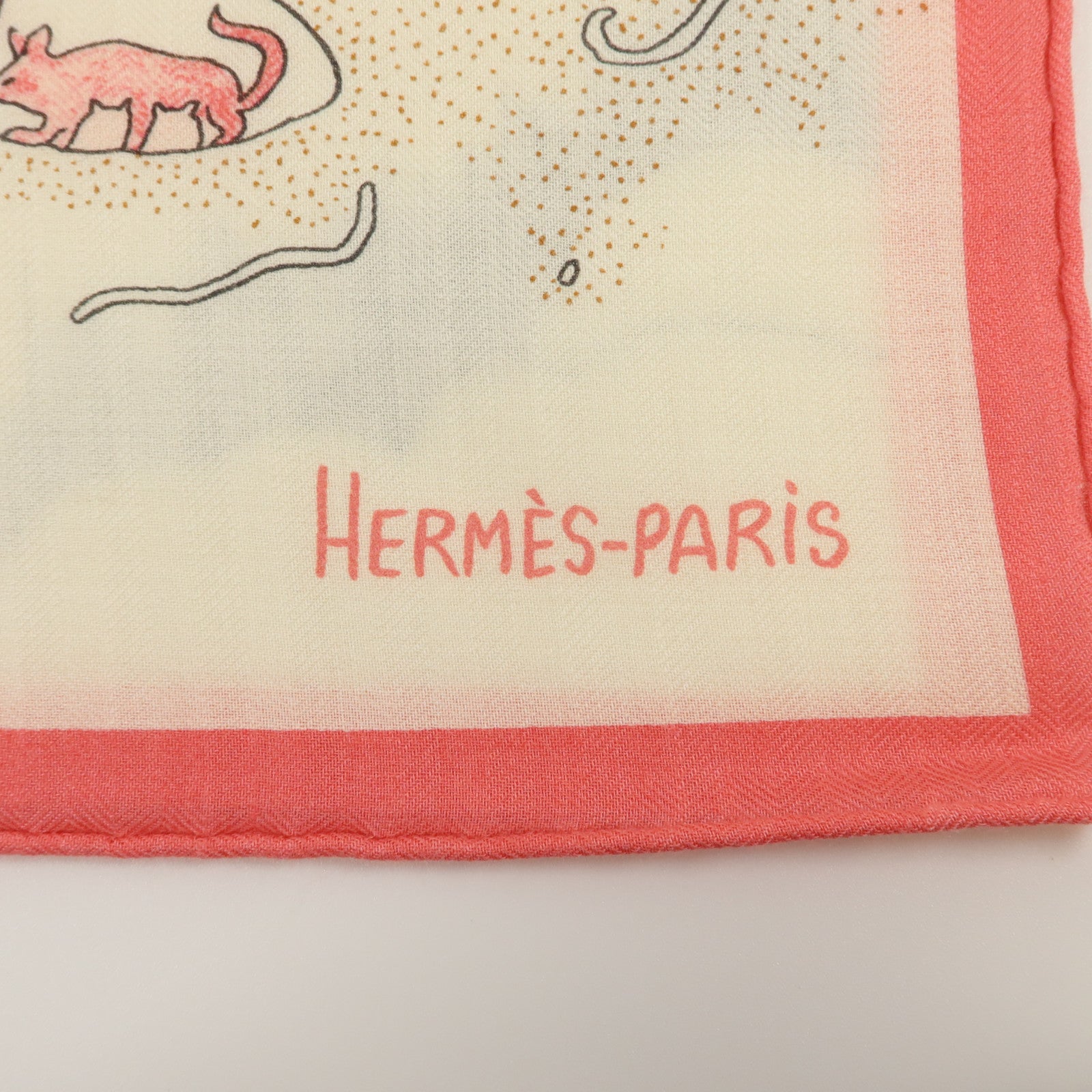 HERMES 羊絨/絲質Scarf 140X140絲巾