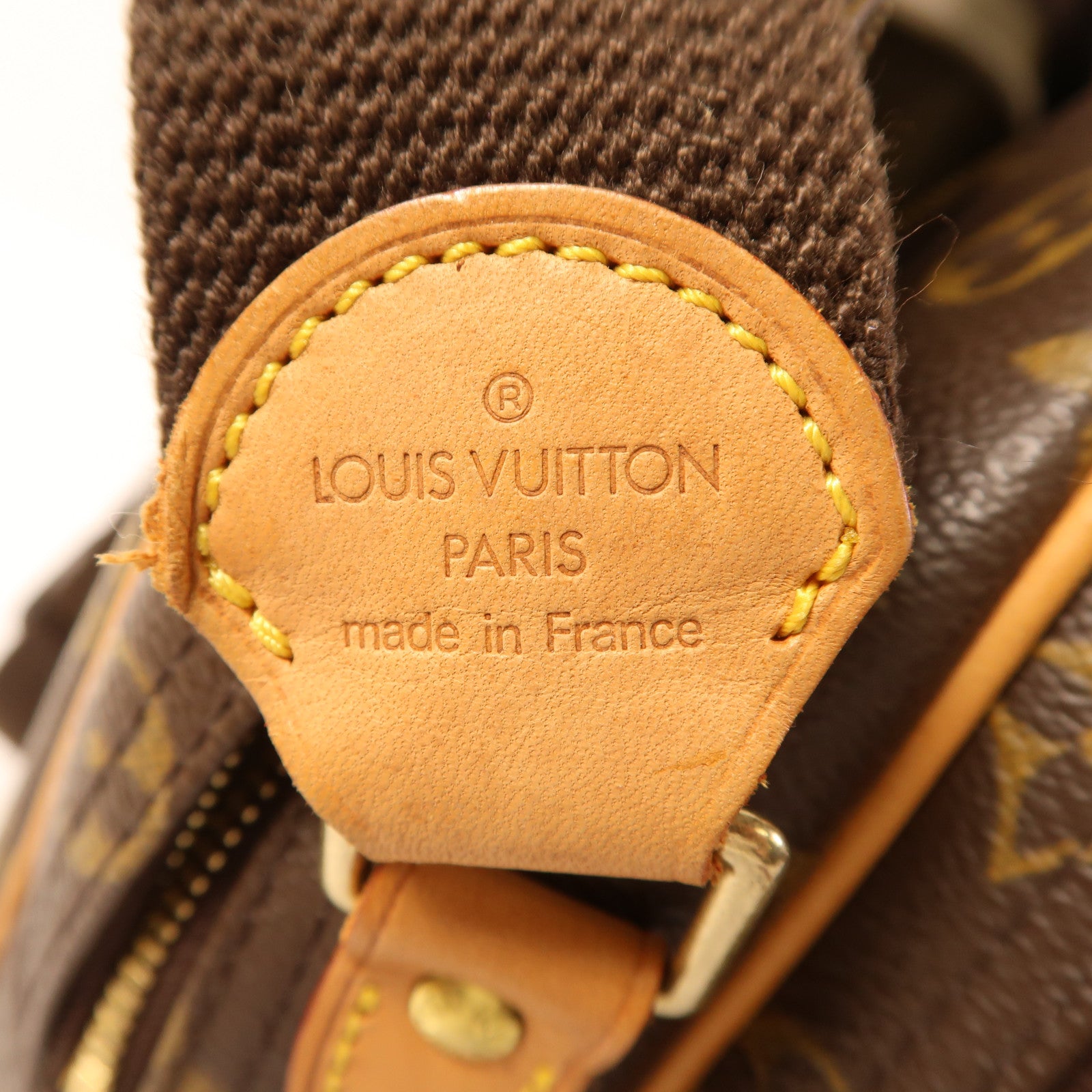 LOUIS VUITTON Monogram Reporter PM金扣肩背袋棕色