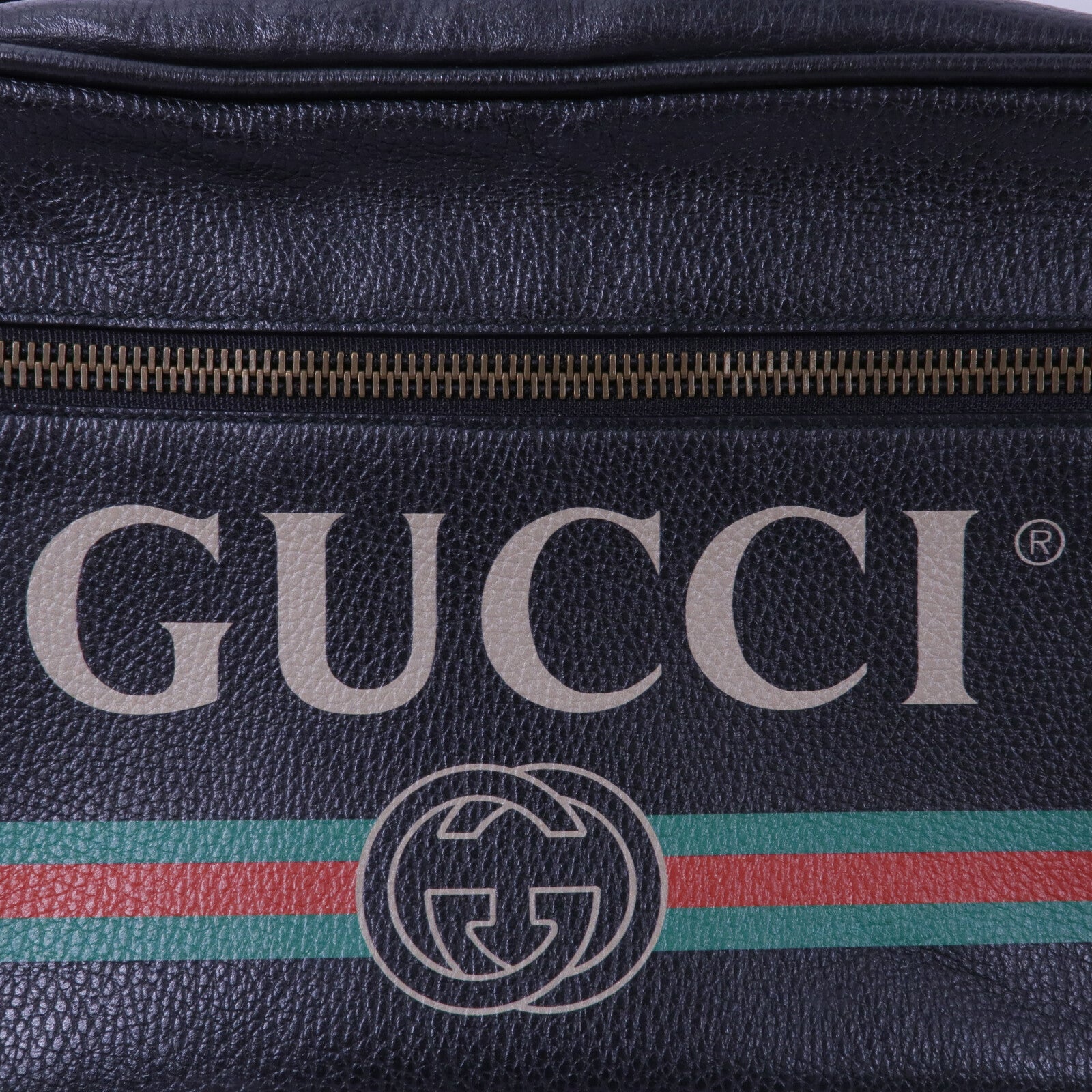 GUCCI 牛皮皮革Logo Print Messenger Bag肩背袋