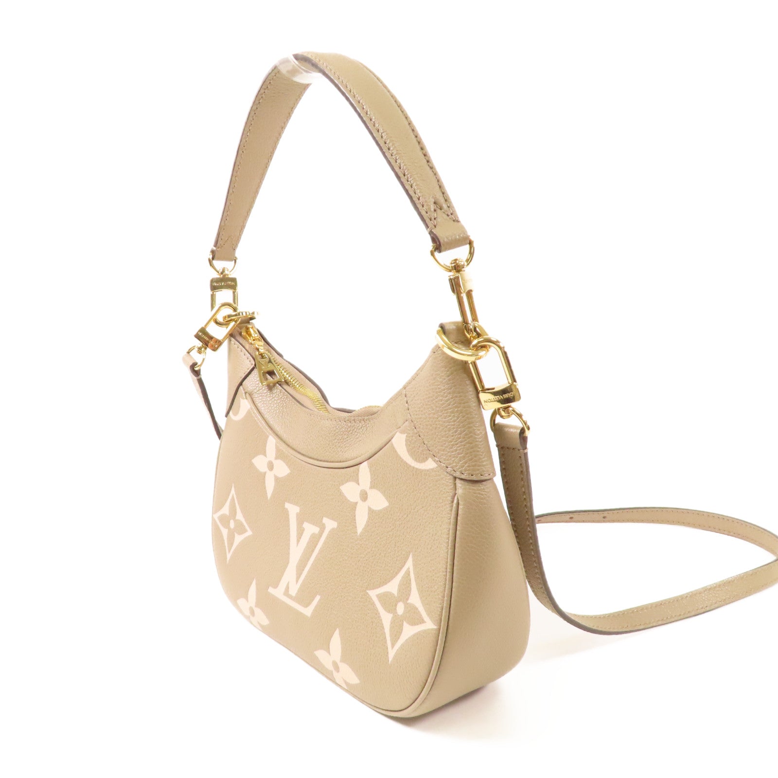 LOUIS VUITTON Monogram Empreinte Bagatelle金扣手挽肩背兩用袋