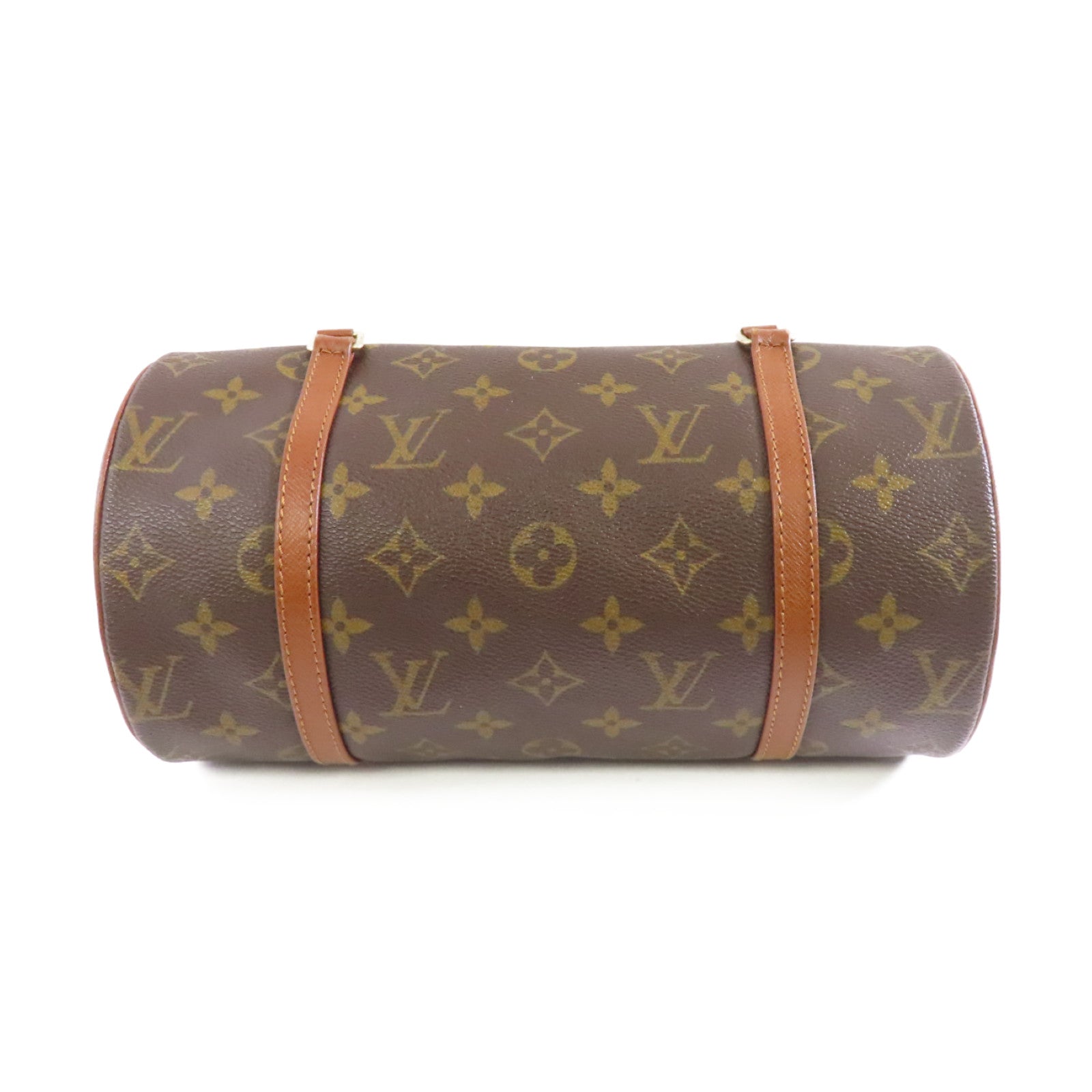 LOUIS VUITTON Monogram Papillon PM金扣手挽袋啡色