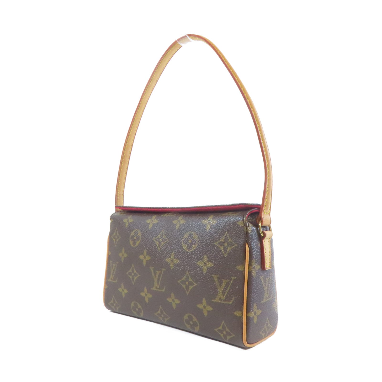 LOUIS VUITTON Monogram Recital Monogram金扣手挽袋啡色