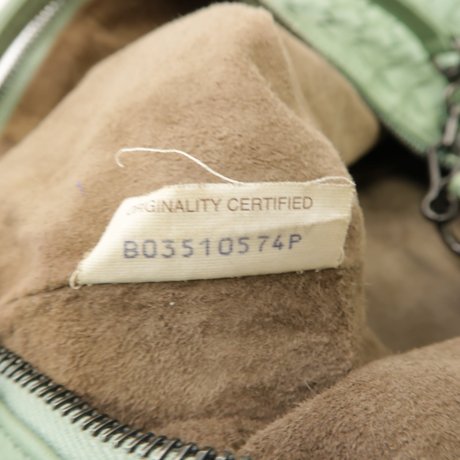 BOTTEGA VENETA 織紋皮革Shoulder Bag銀扣肩背袋綠色