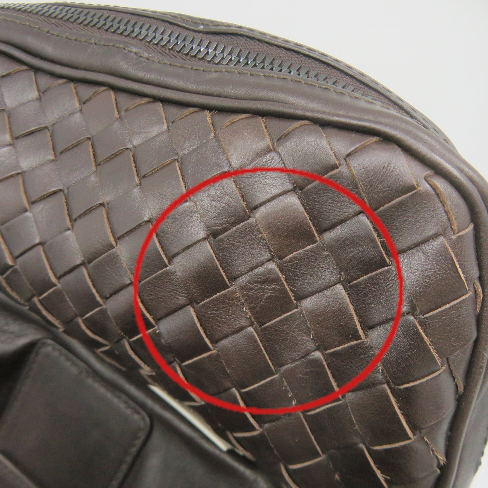 BOTTEGA VENETA 羊皮皮革Shoulder Bag肩背袋啡色