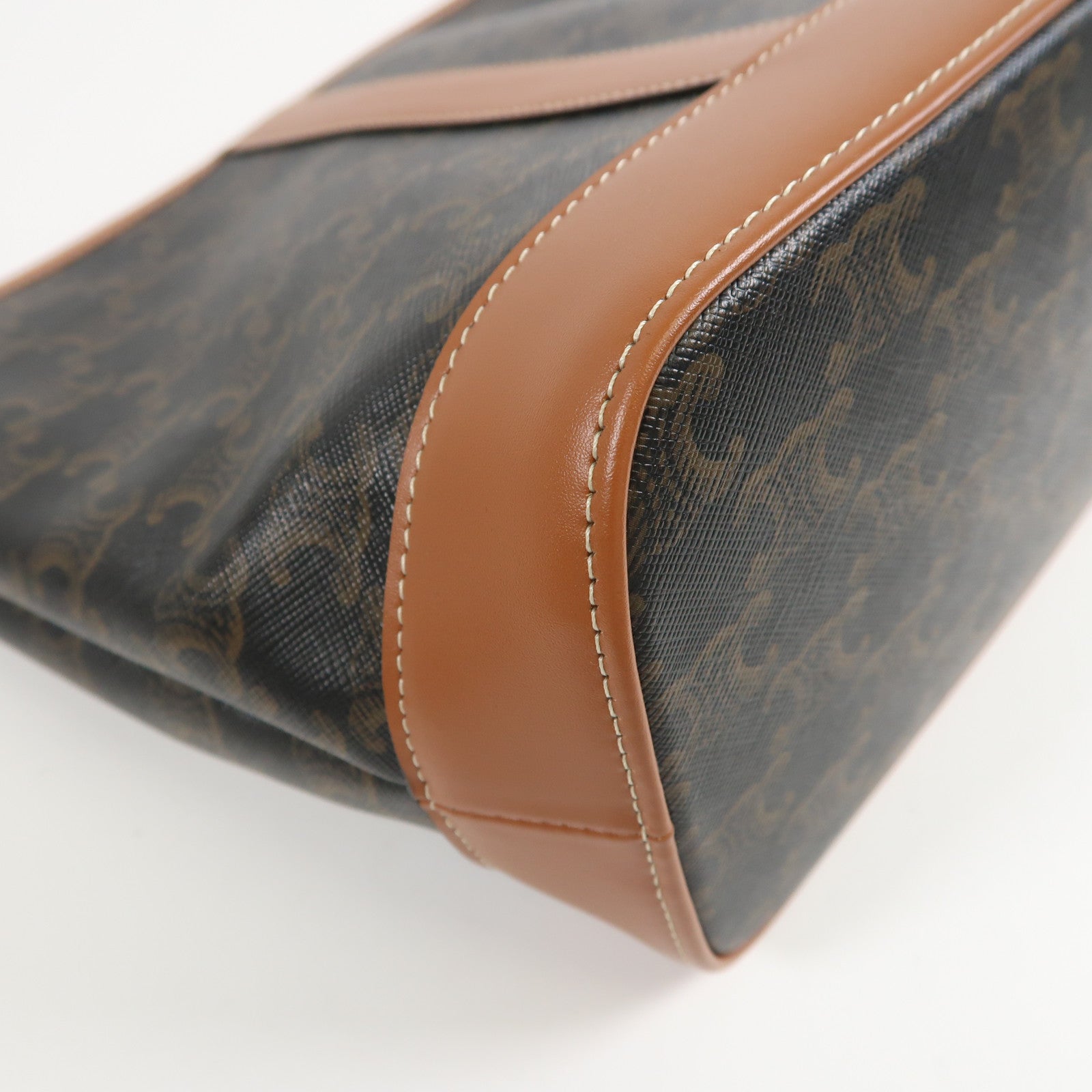 CELINE 塗層帆布Small Bucket金扣肩背袋