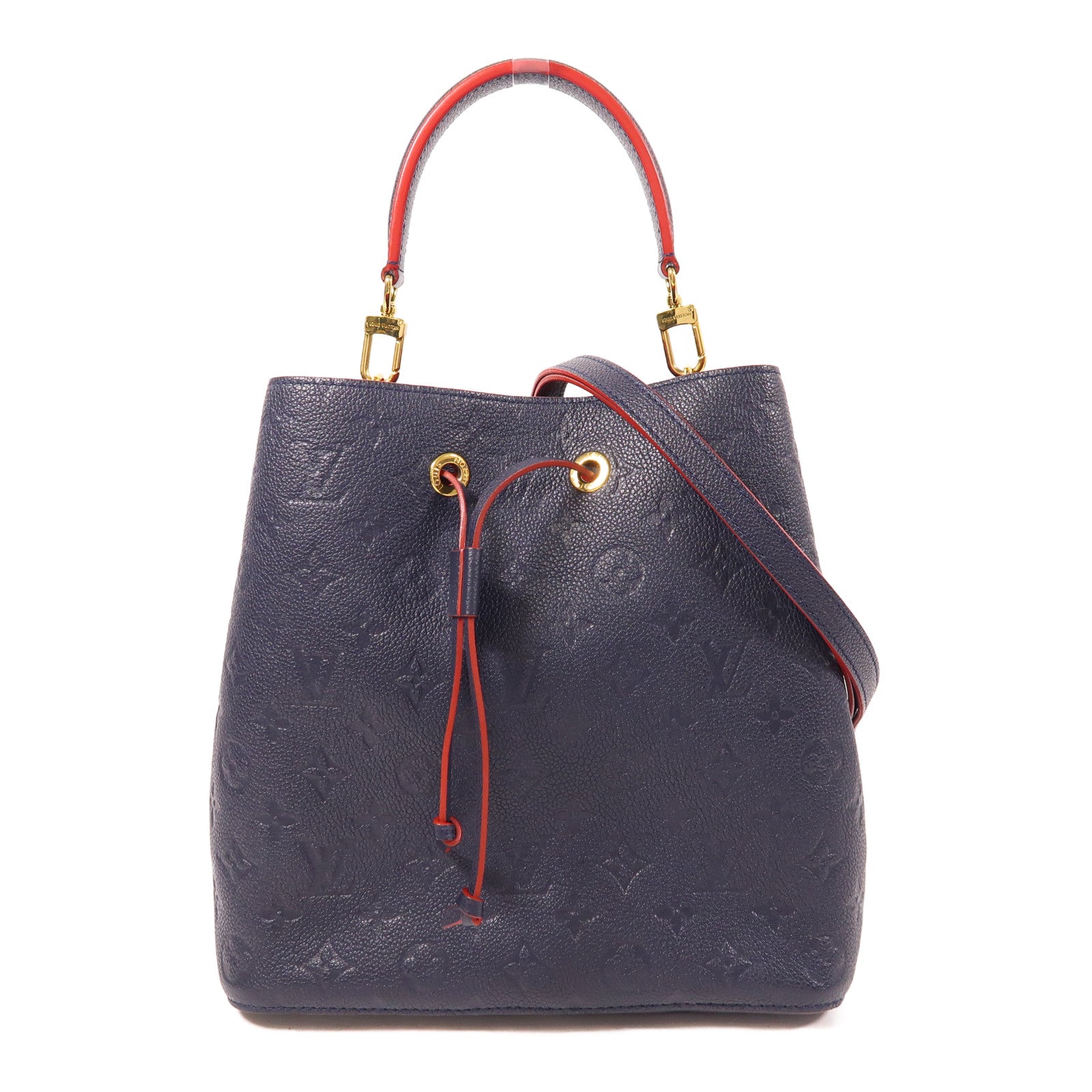 LOUIS VUITTON LV GHW Neo Noe MM 2 Way Bag M45306 Monogram Empreinte Navy/Red