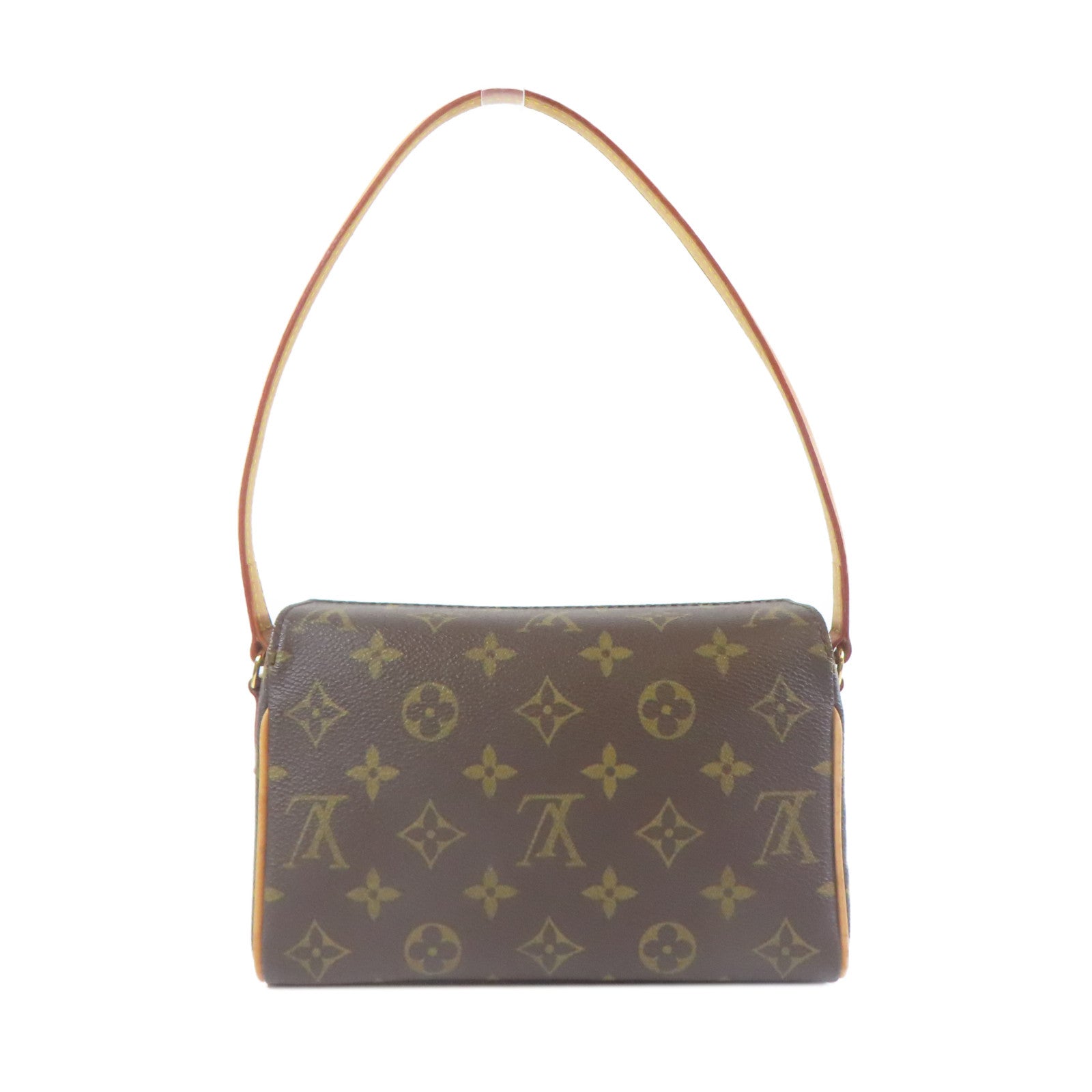 LOUIS VUITTON Monogram Recital Monogram金扣手挽袋啡色