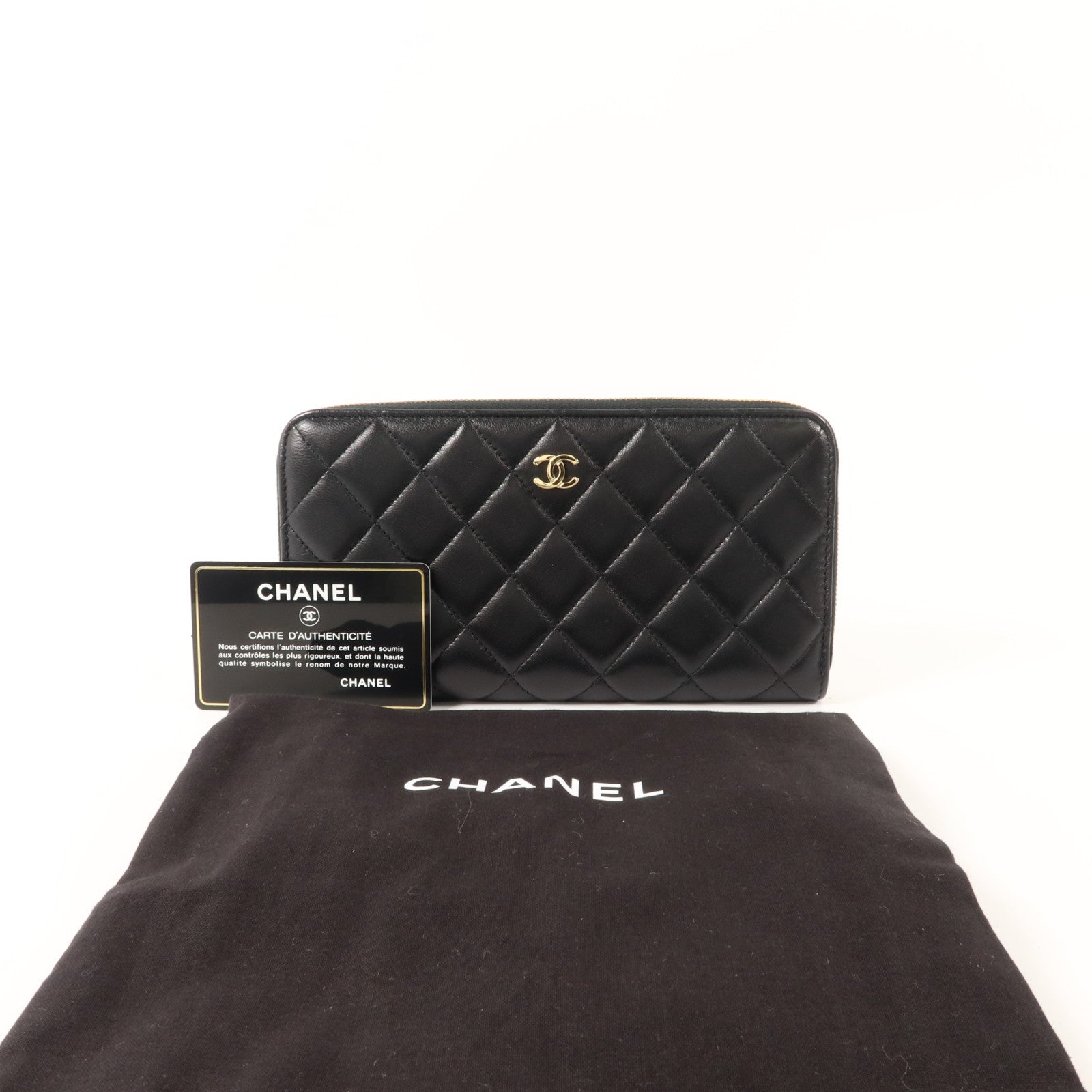 CHANEL 羊皮皮革Zipper Long Wallet長錢包