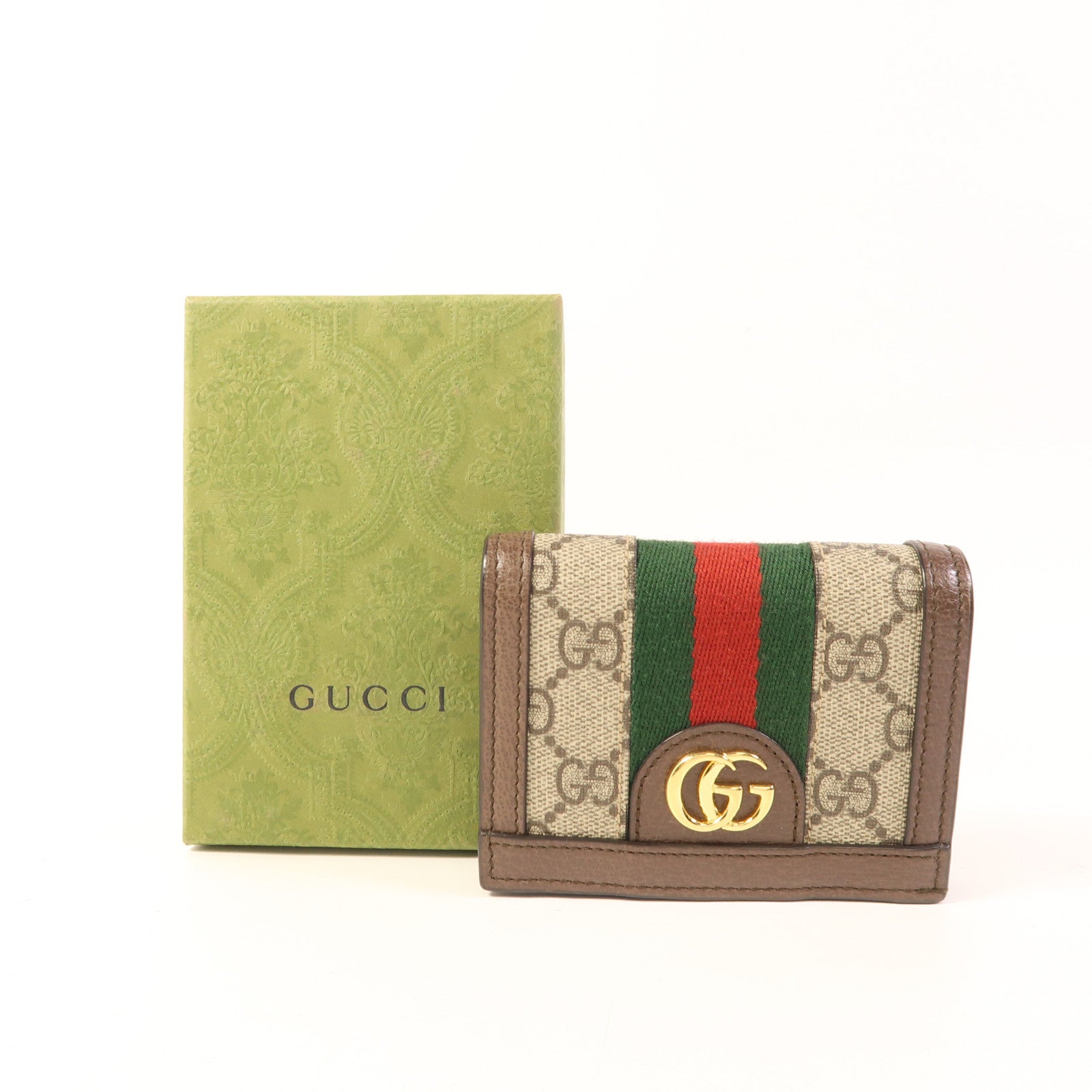 GUCCI 塗層帆布GG Ophidia Bifold Wallet金扣錢包