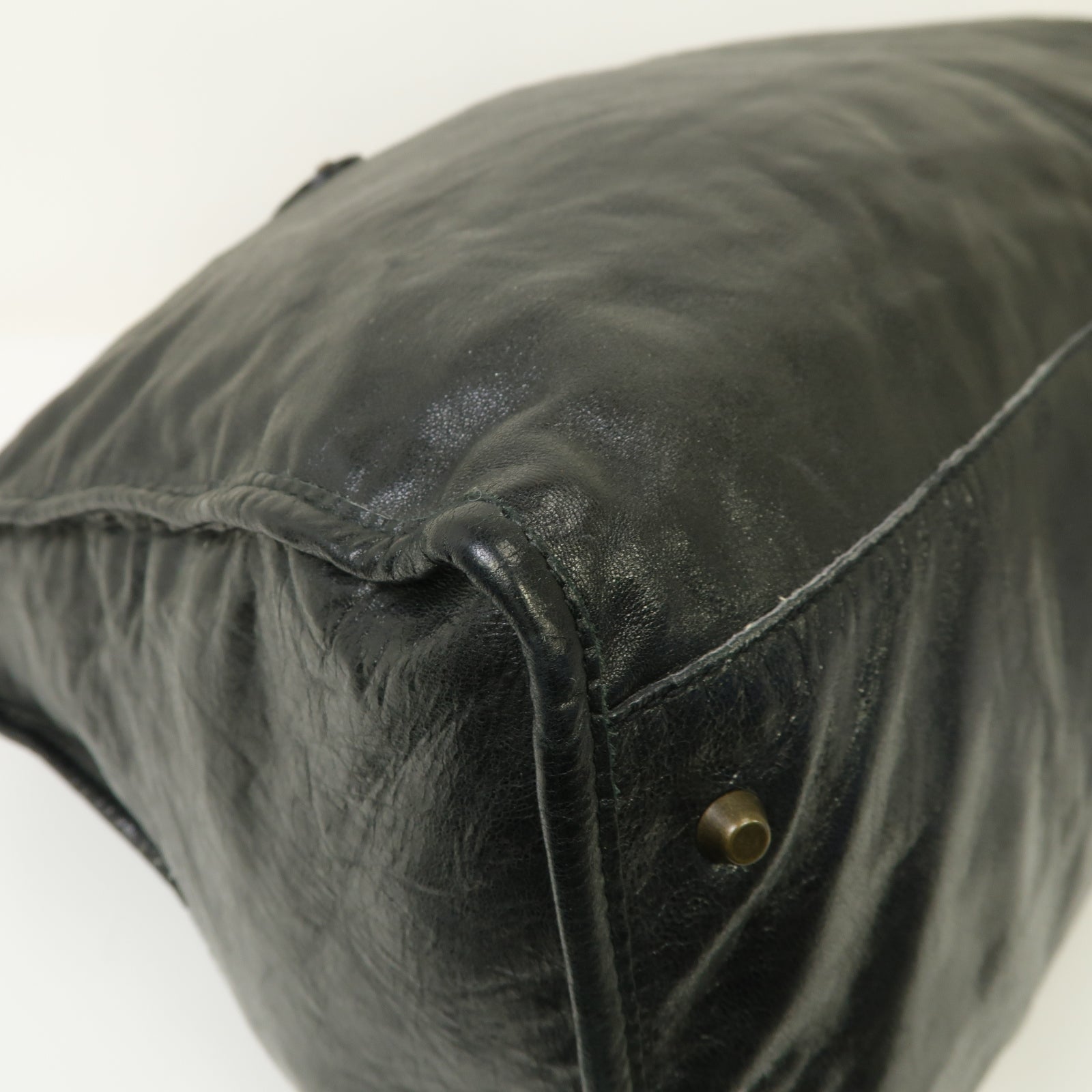 BALENCIAGA 牛皮皮革Weekender金扣肩背袋黒色