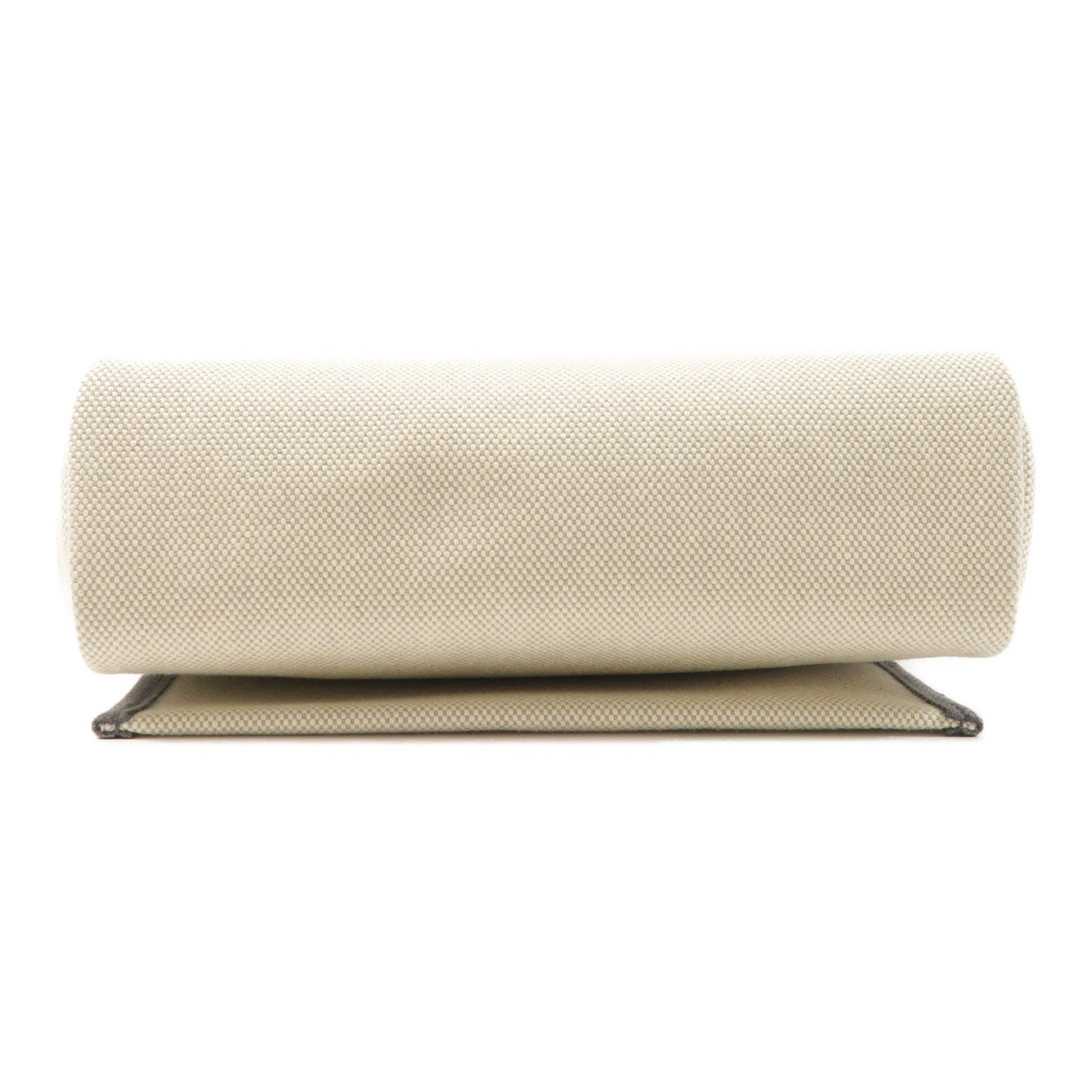 HERMES Toile H帆布/Vache Hunter皮革Mini Herbag銀扣肩背袋Ardoise