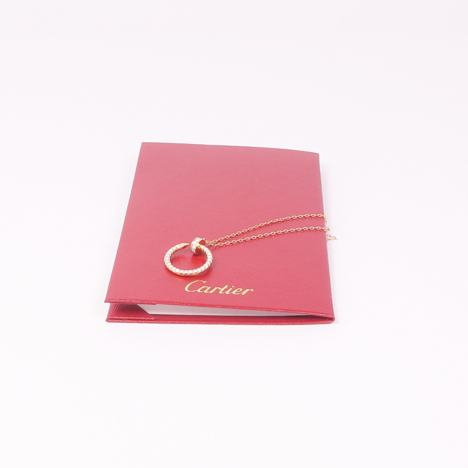 CARTIER 18K玫瑰金Juste Un Clou Diamond Necklace鑽石項鍊