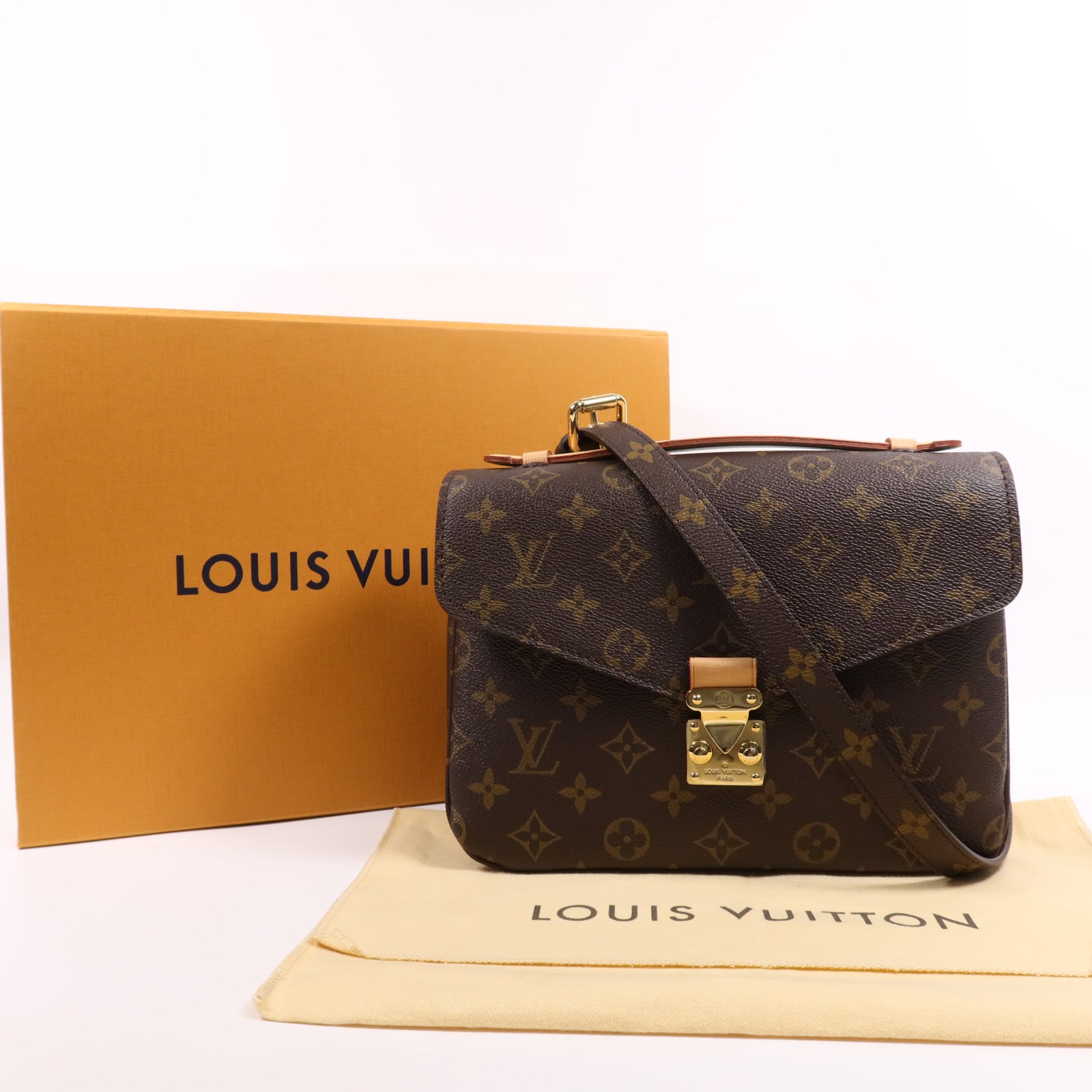 LOUIS VUITTON Monogram Pochette Metis MM金扣手挽肩背兩用袋