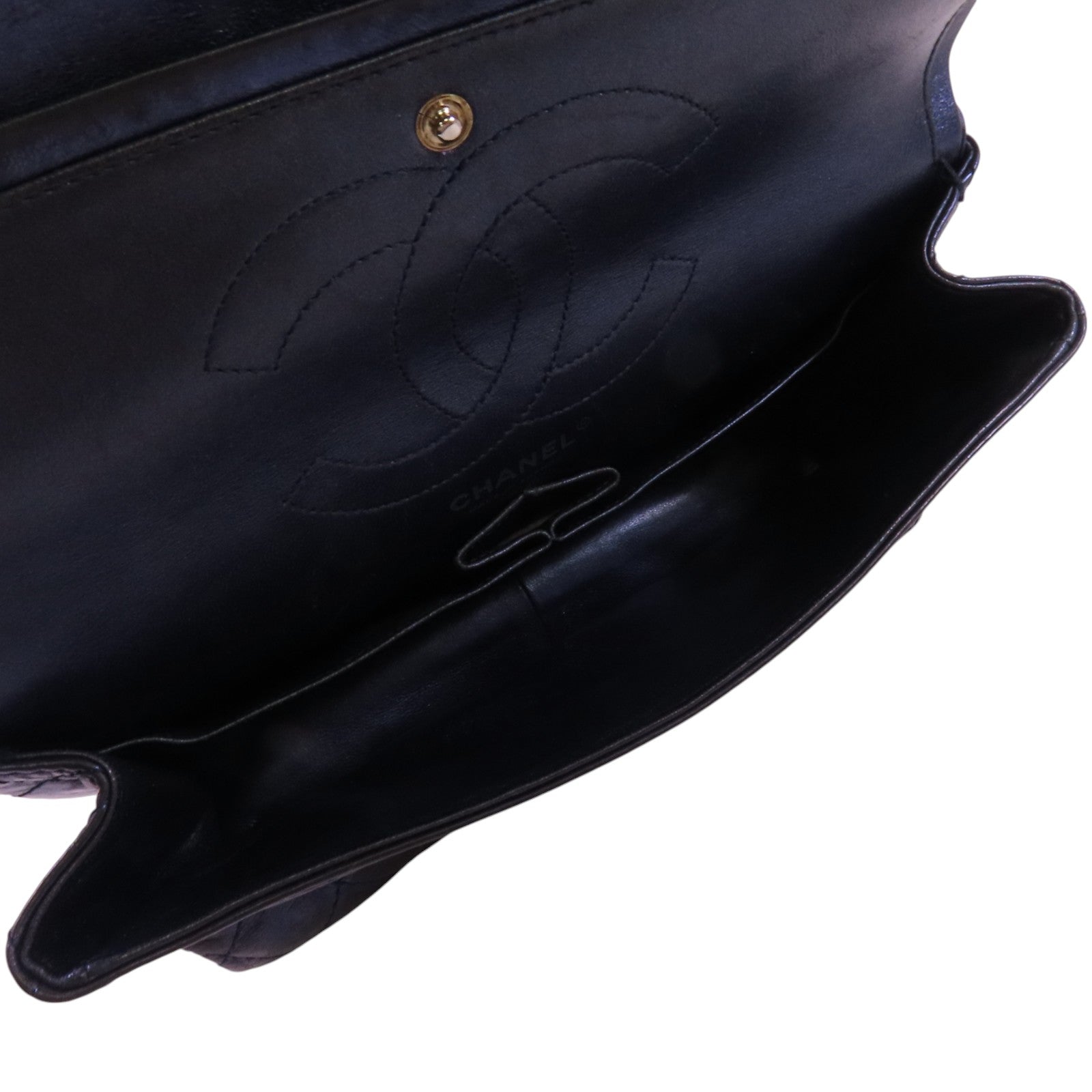 CHANEL 牛皮皮革2.55銀扣鏈帶肩背袋