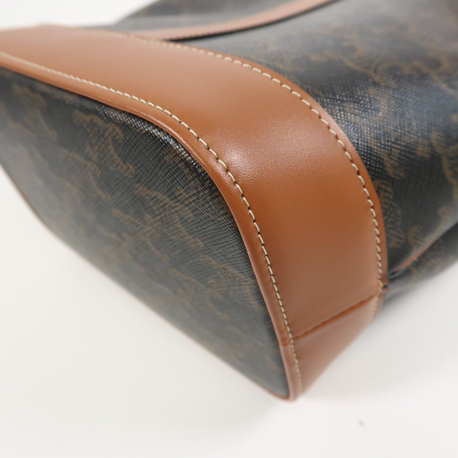 CELINE 塗層帆布Small Bucket金扣肩背袋