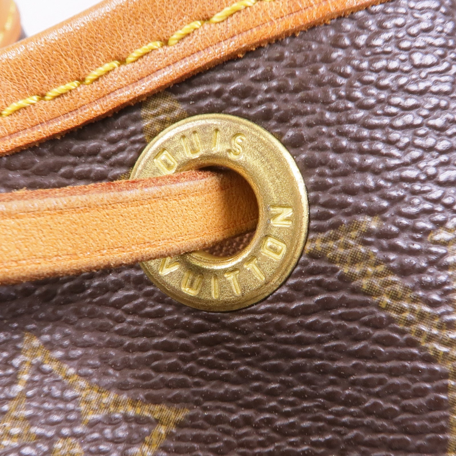 LOUIS VUITTON Monogram Petit Noe金扣肩背袋棕色
