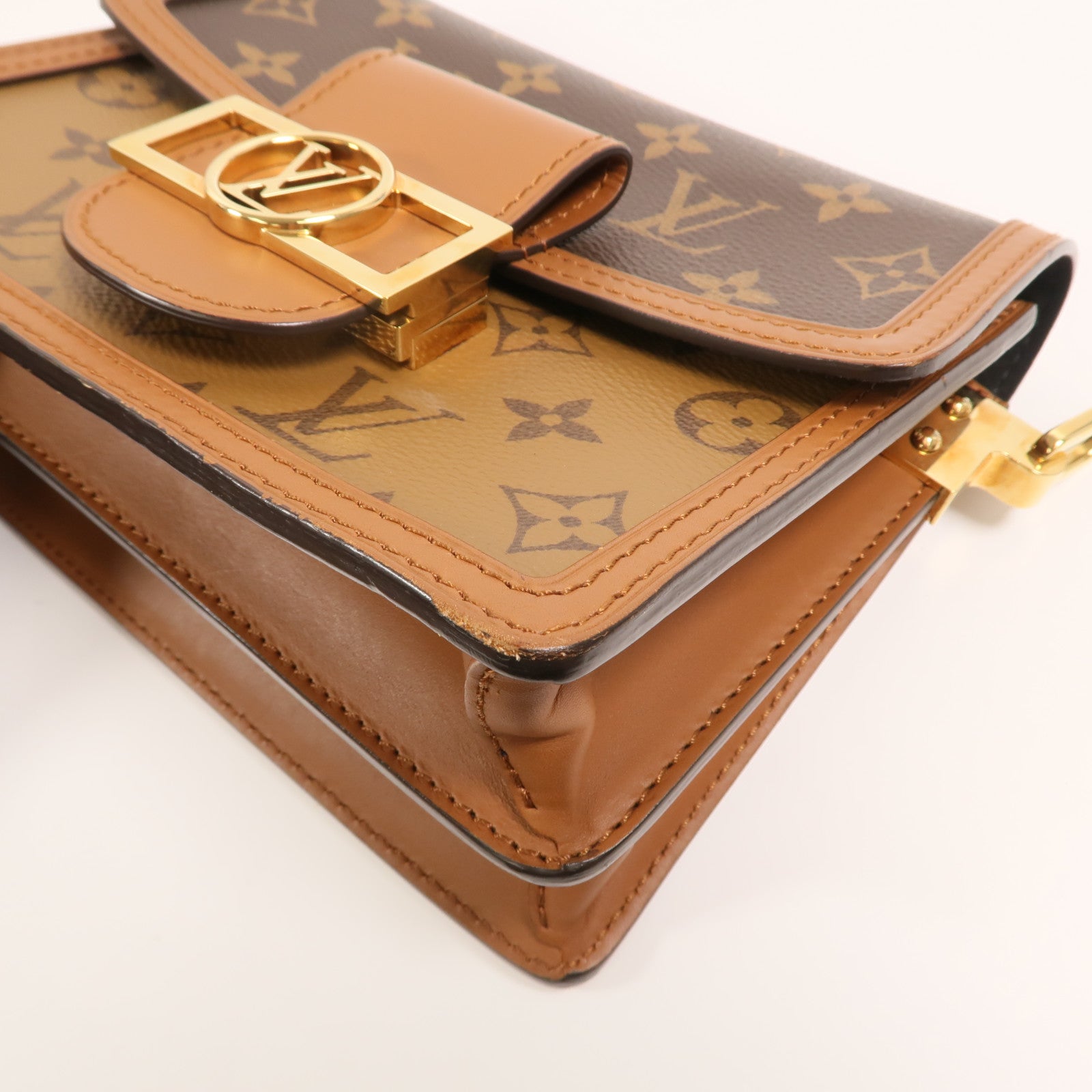 LOUIS VUITTON Monogram Reverse Mini Dauphine肩背袋