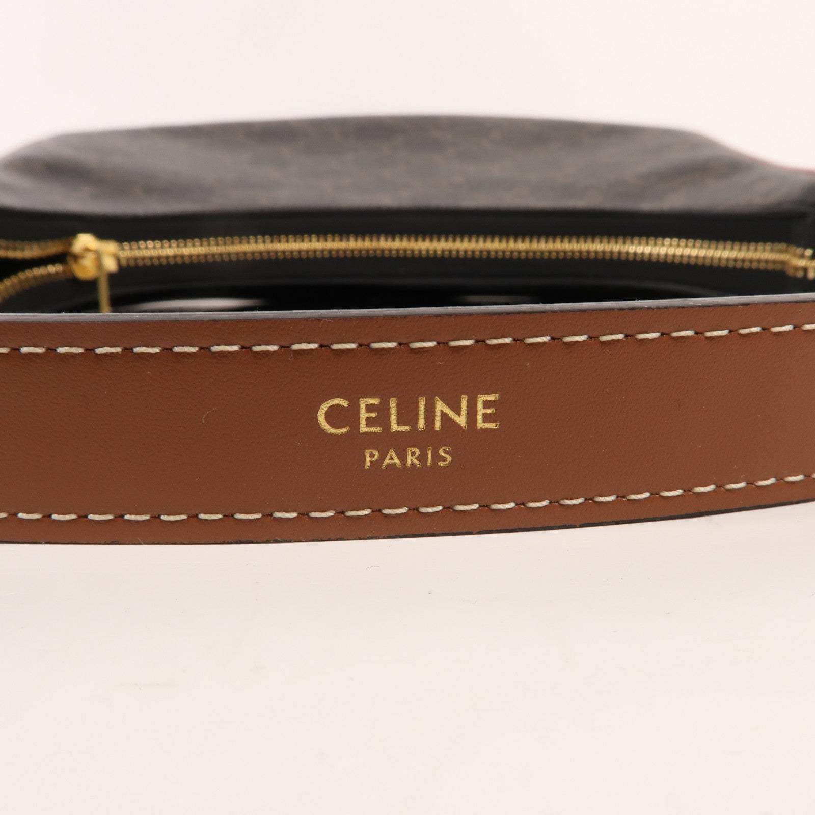 CELINE 塗層帆布Ava金扣肩背袋