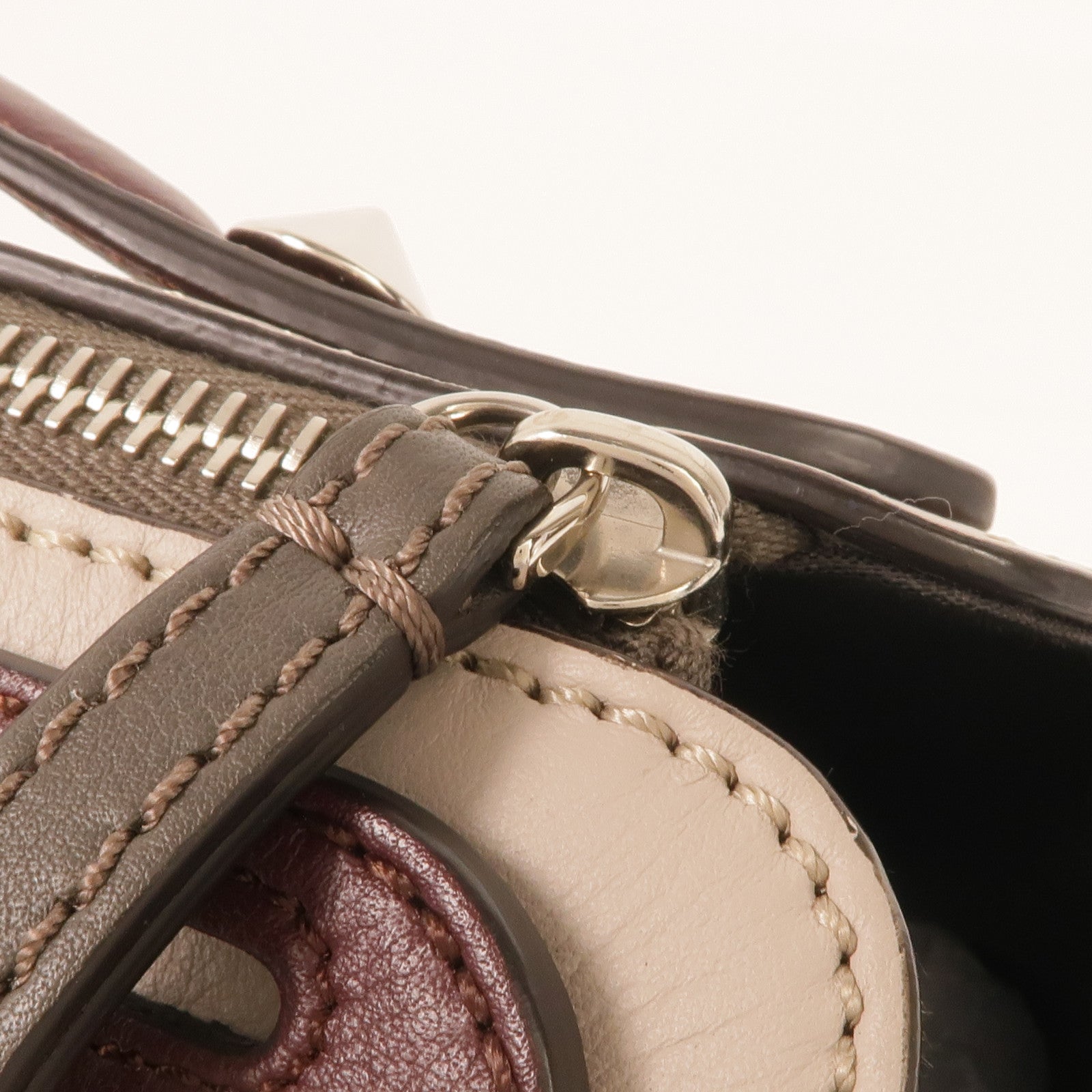 FENDI 牛皮皮革By The Way銀扣手挽肩背兩用袋