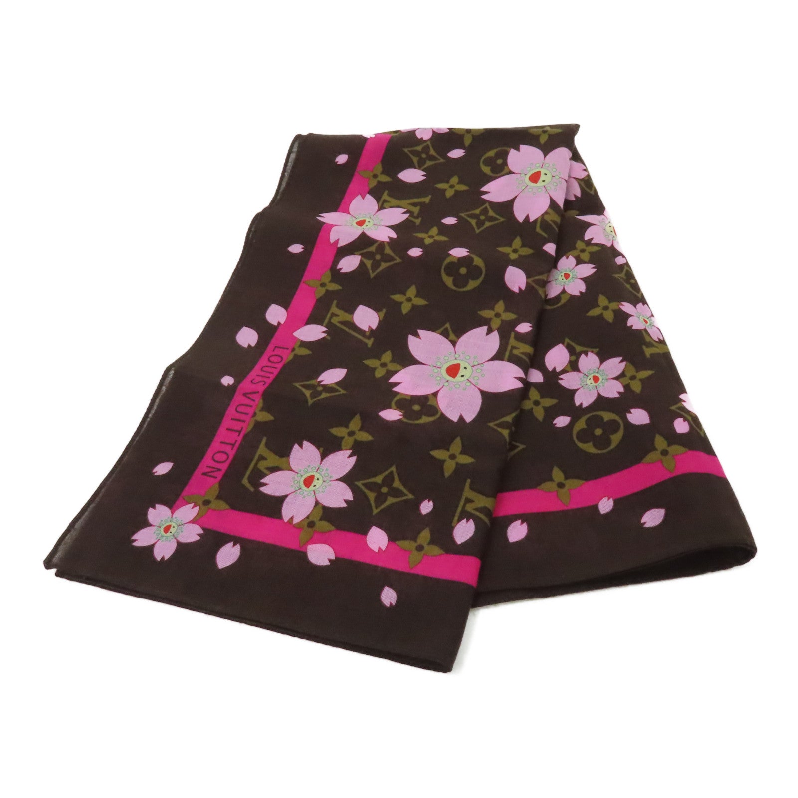 LOUIS VUITTON 棉質Scarf圍巾啡色