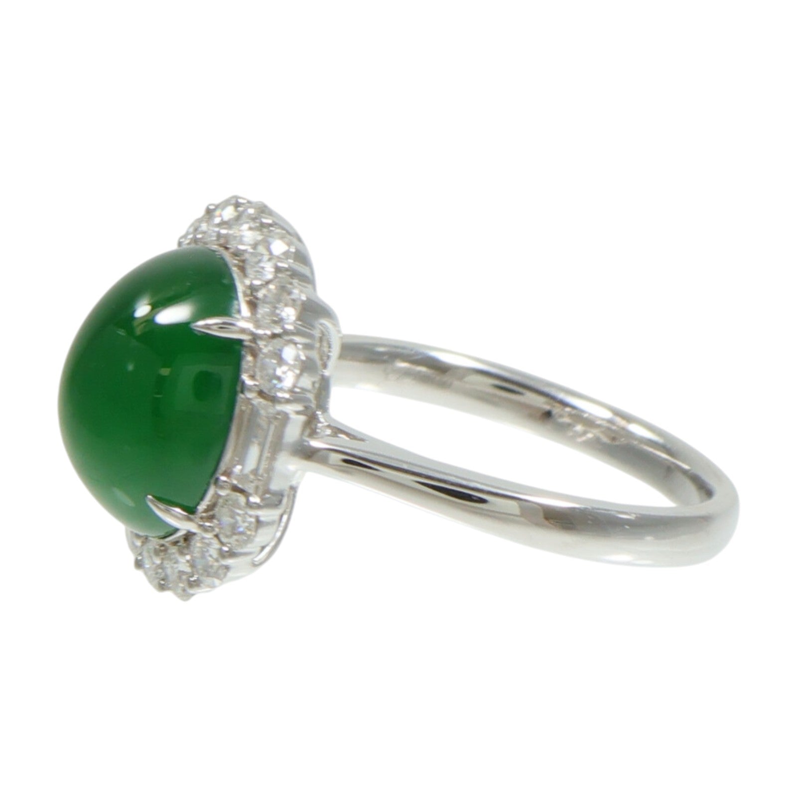 JEWELRY 18K白金Jade Diamond Ring翡翠/鑽石戒指