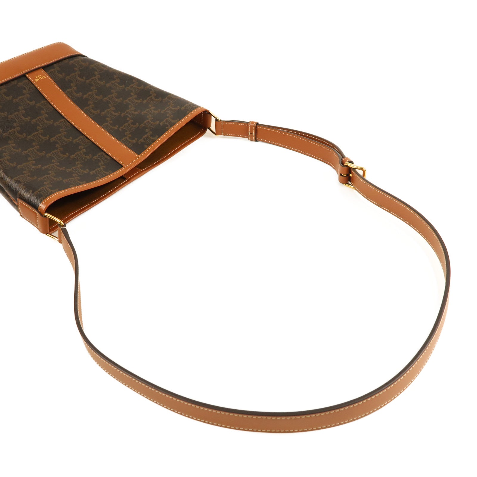 CELINE 塗層帆布Small Bucket金扣肩背袋