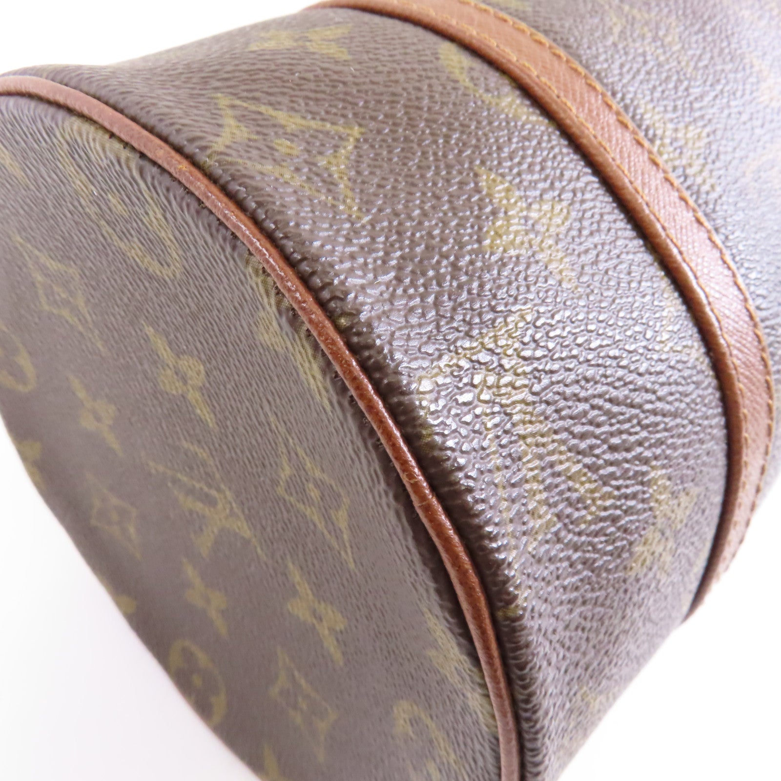 LOUIS VUITTON Monogram Papillon PM金扣手挽袋啡色