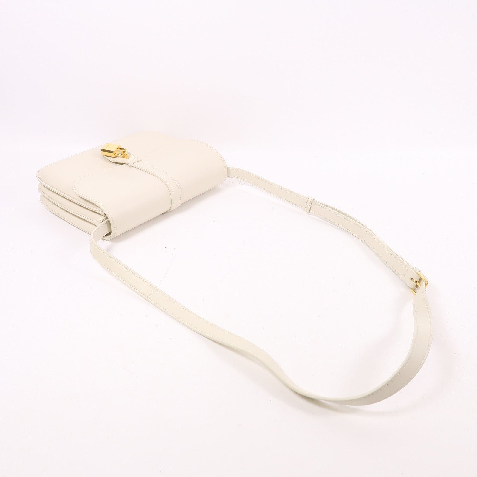 CELINE 【激減優惠】牛皮皮革Medium Tabou金扣肩背袋