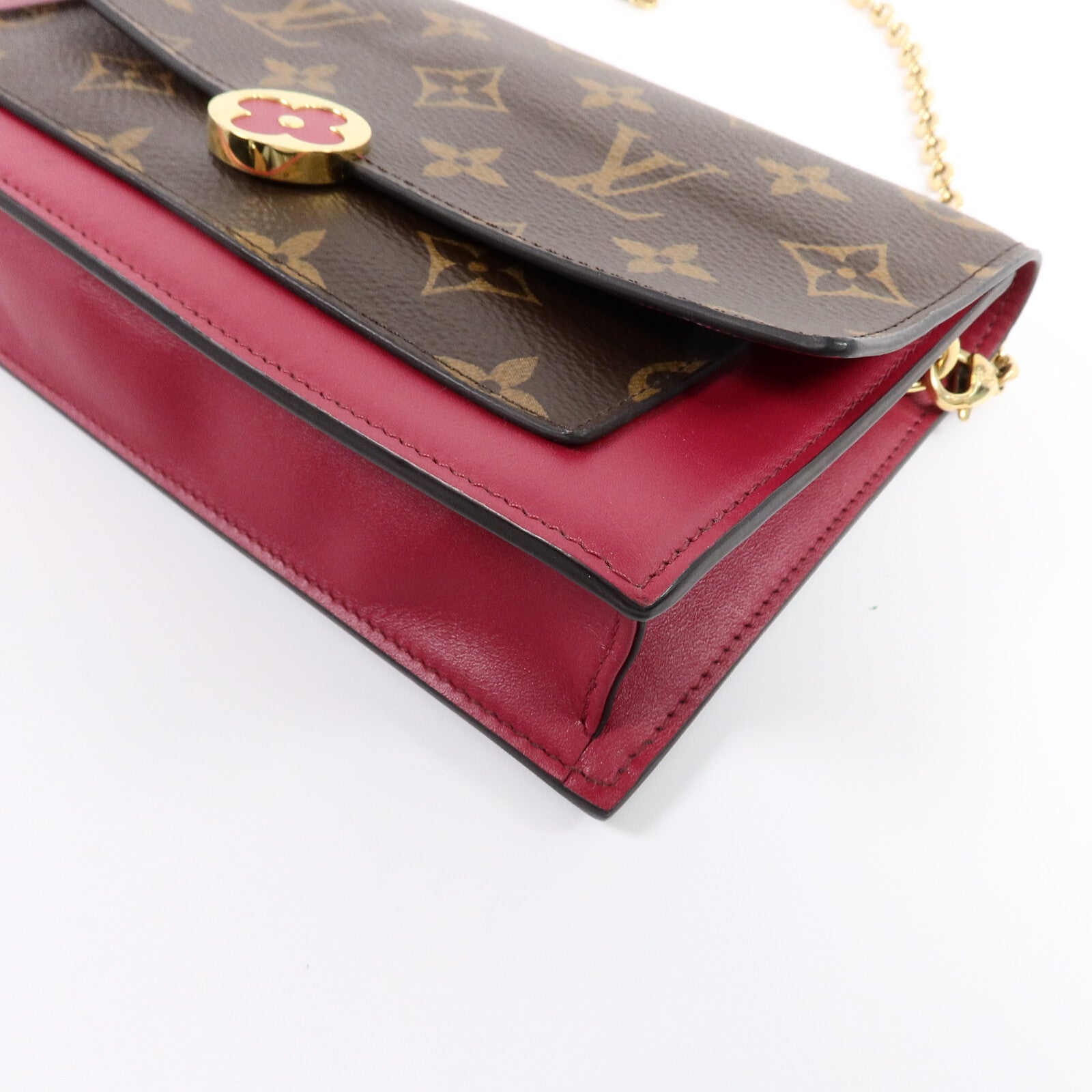LOUIS VUITTON Monogram Portefeuille Flore鏈帶肩背袋