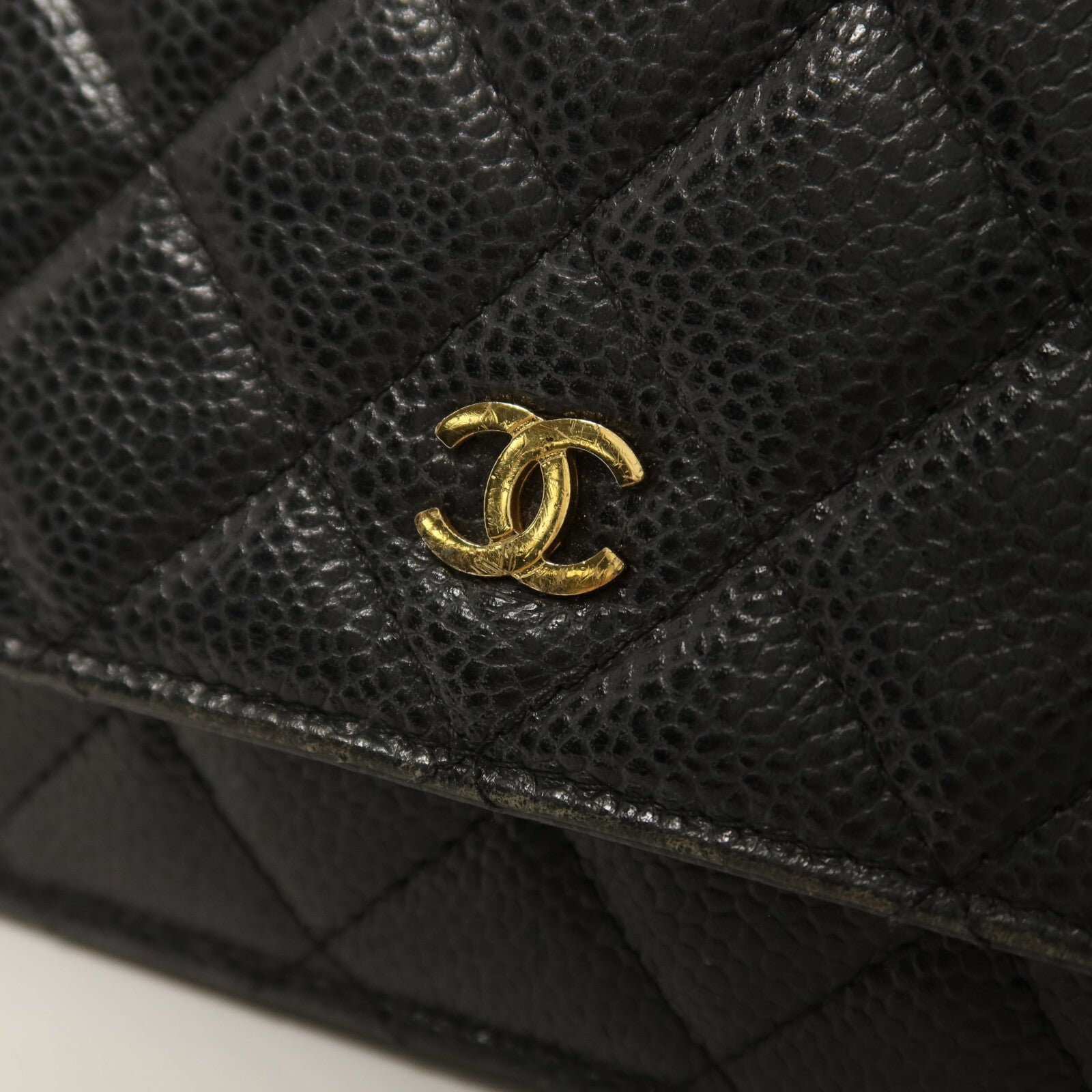 CHANEL 牛皮皮革WOC Wallet On Chain金扣鏈帶肩背袋