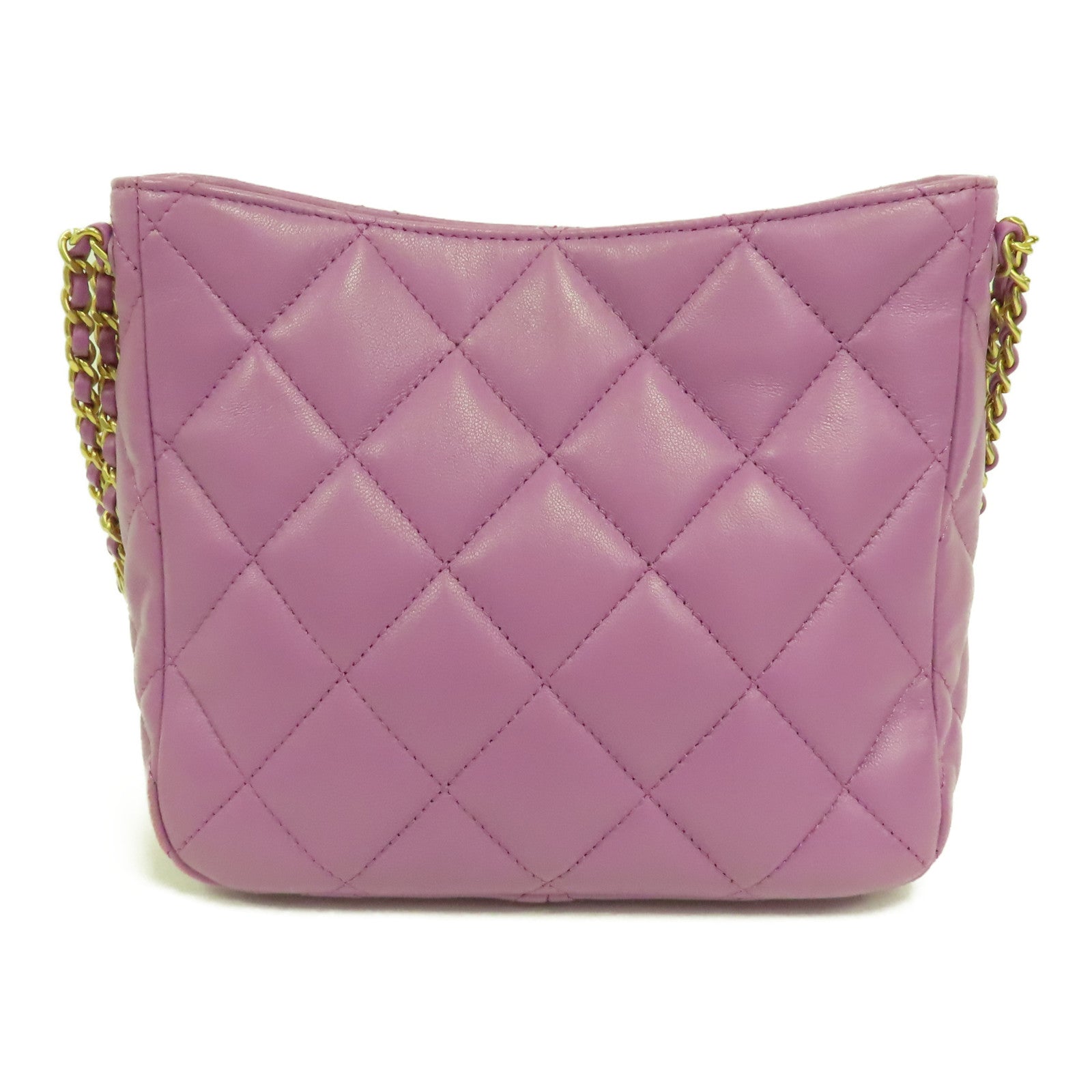 CHANEL 【激減優惠】羊皮皮革Hobo金扣鏈帶肩背袋