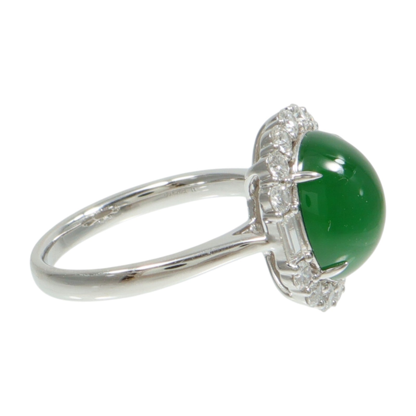 JEWELRY 18K白金Jade Diamond Ring翡翠/鑽石戒指