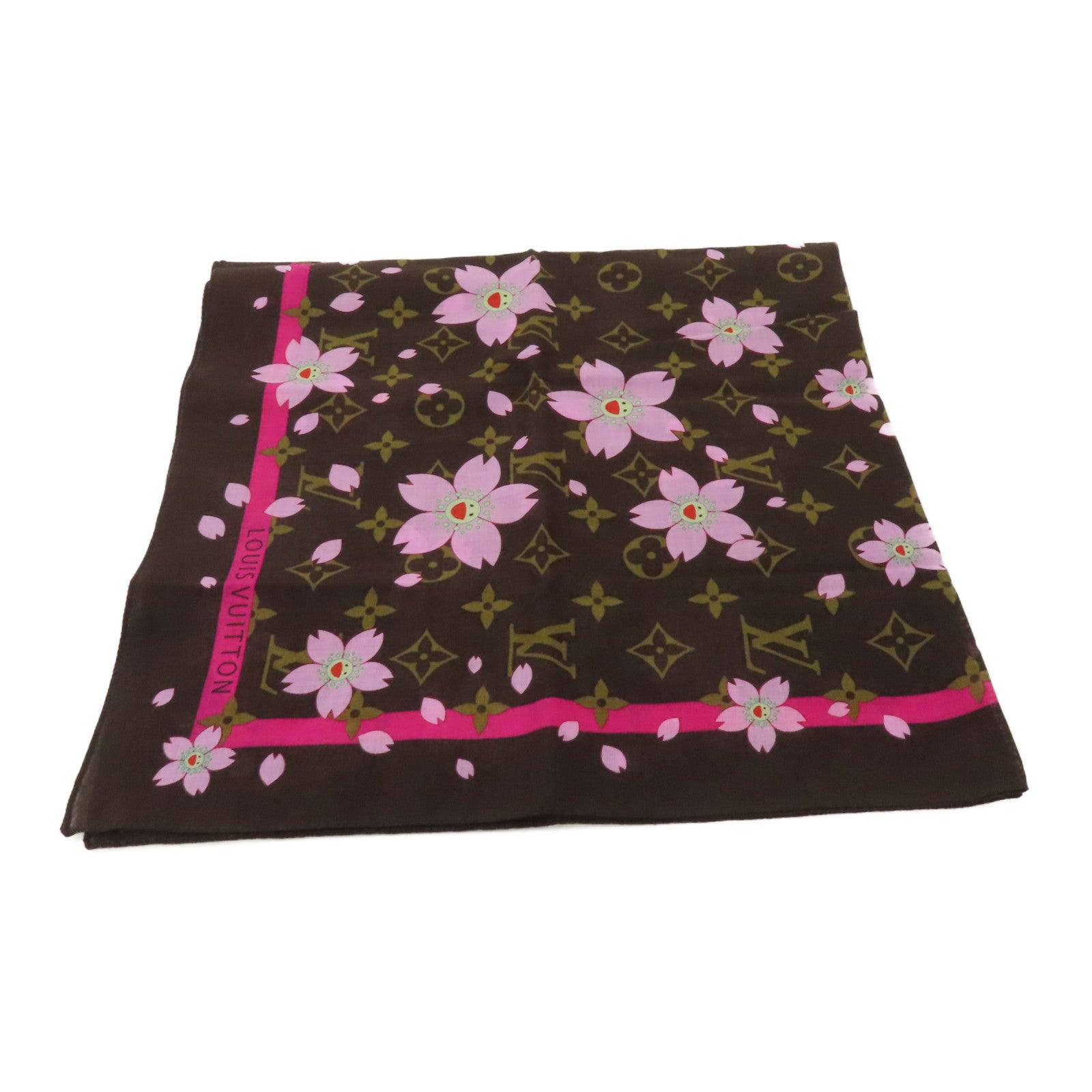 LOUIS VUITTON 棉質Scarf圍巾啡色