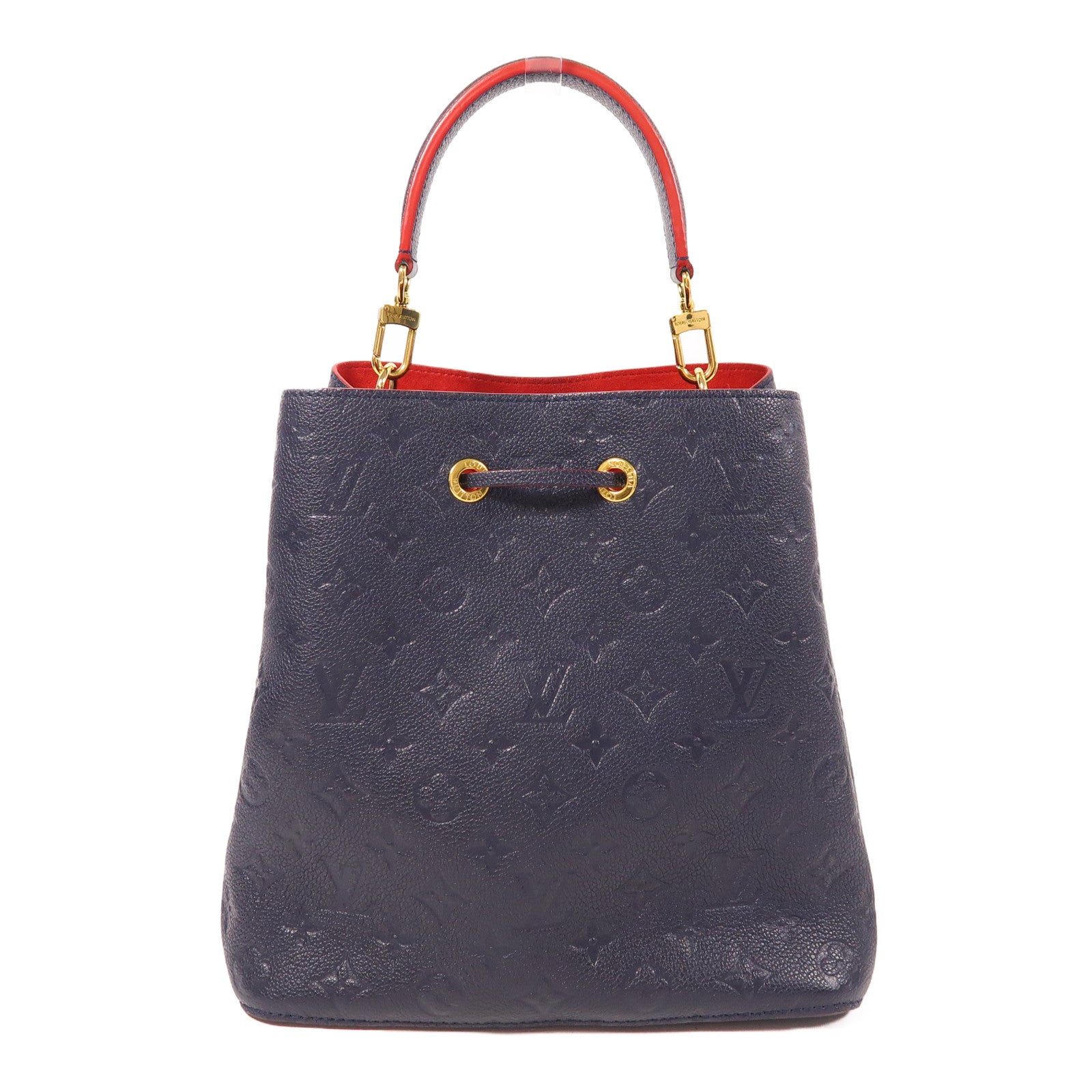 LOUIS VUITTON LV GHW Neo Noe MM 2 Way Bag M45306 Monogram Empreinte Navy/Red