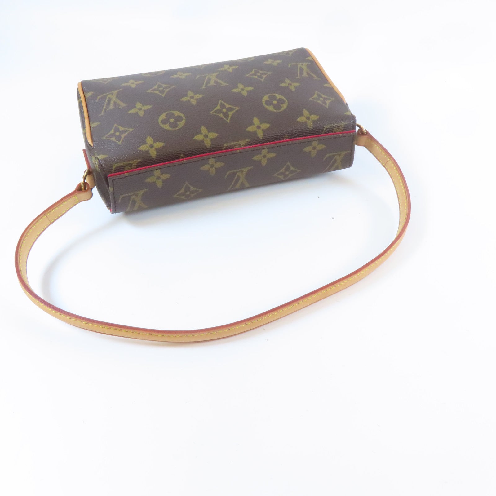 LOUIS VUITTON Monogram Recital Monogram金扣手挽袋啡色