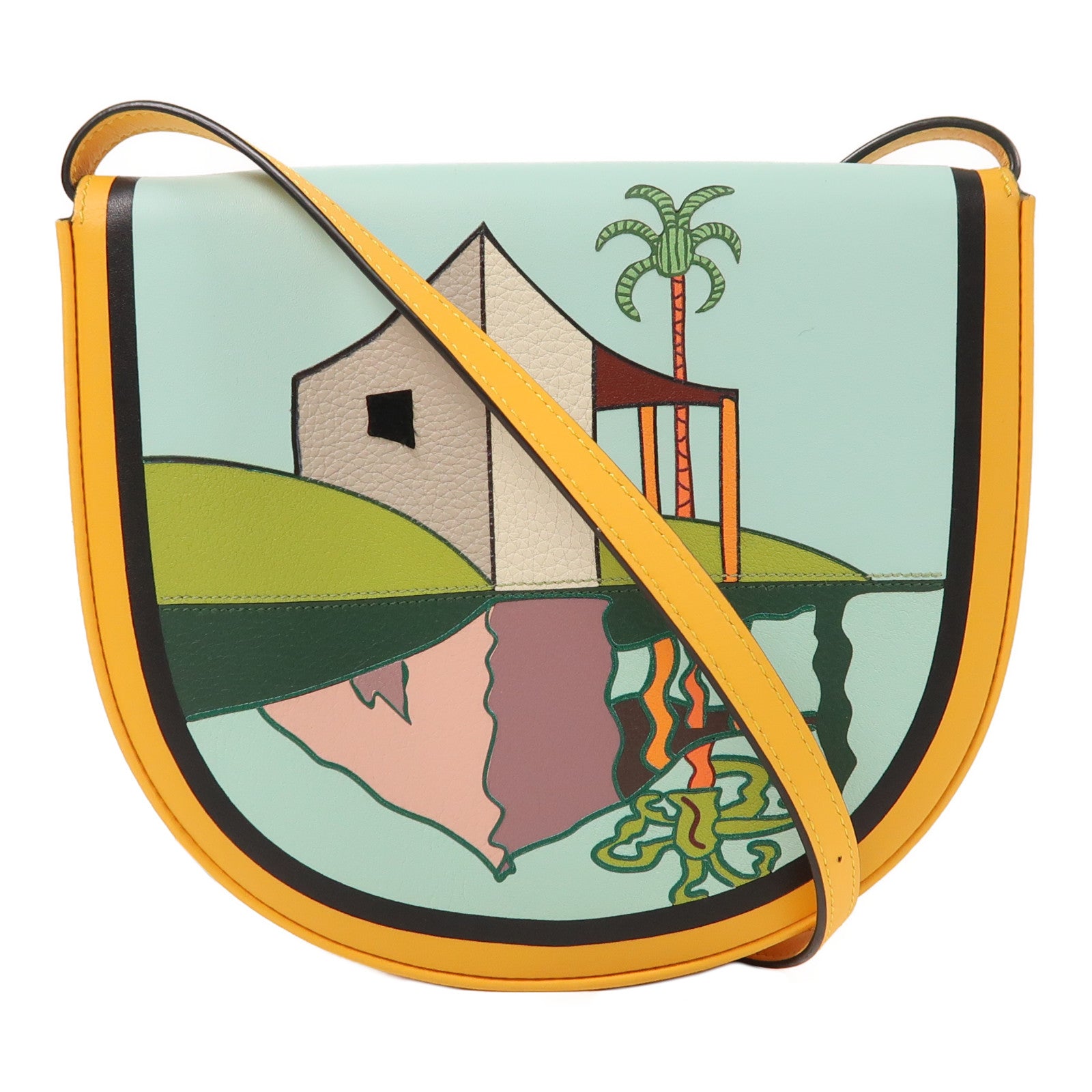 LOEWE 牛皮皮革Loewe x Ken Price Heel La Palme銀扣肩背袋