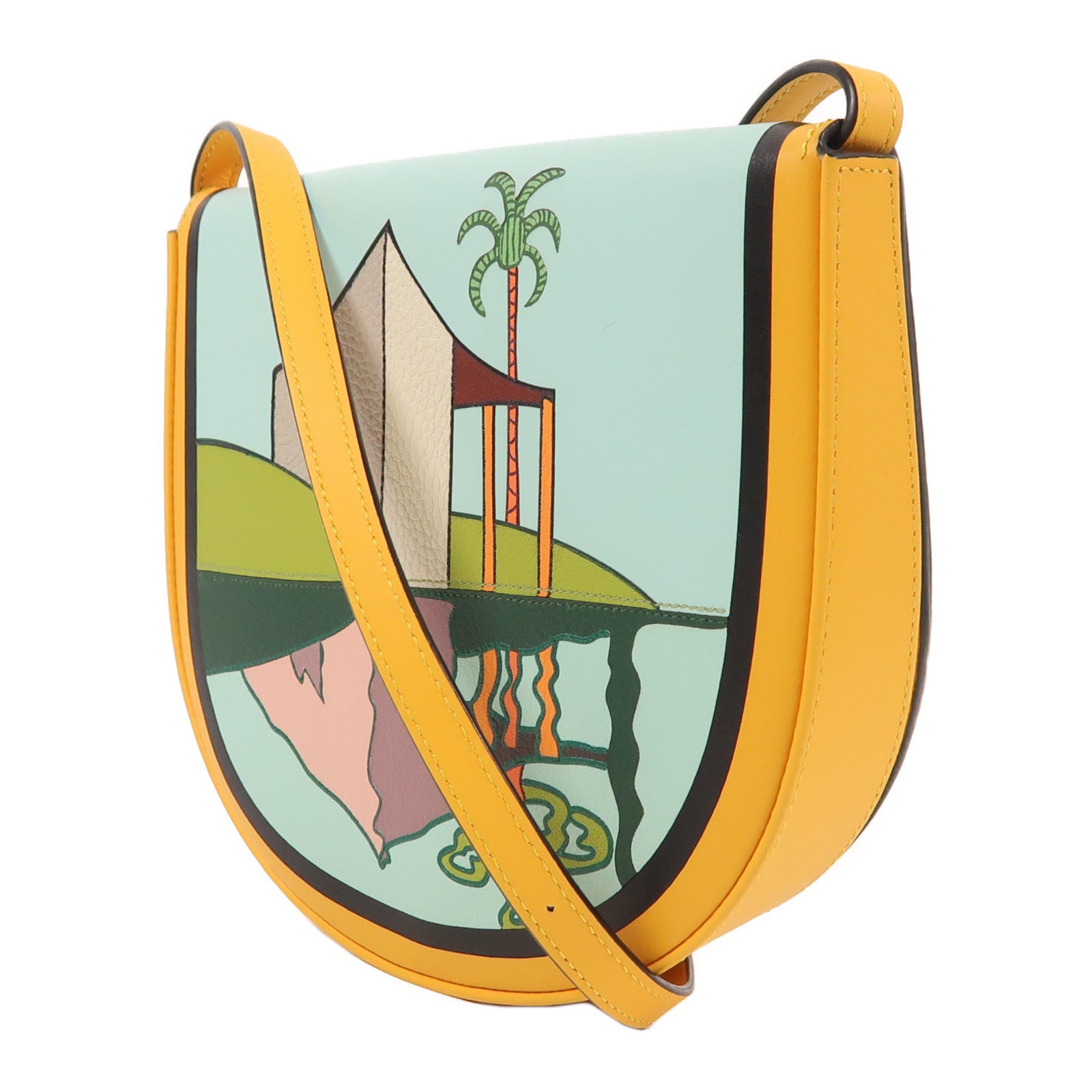 LOEWE 牛皮皮革Loewe x Ken Price Heel La Palme銀扣肩背袋