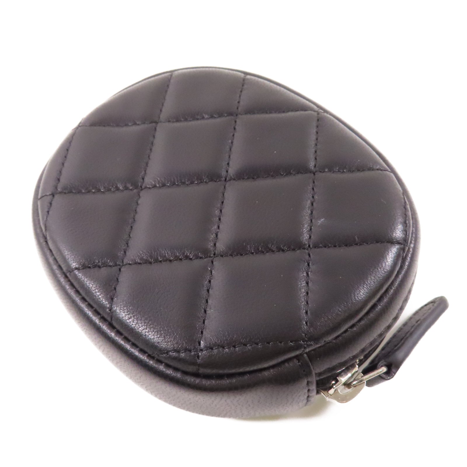 CHANEL 羊皮皮革Coin Case銀扣零錢包